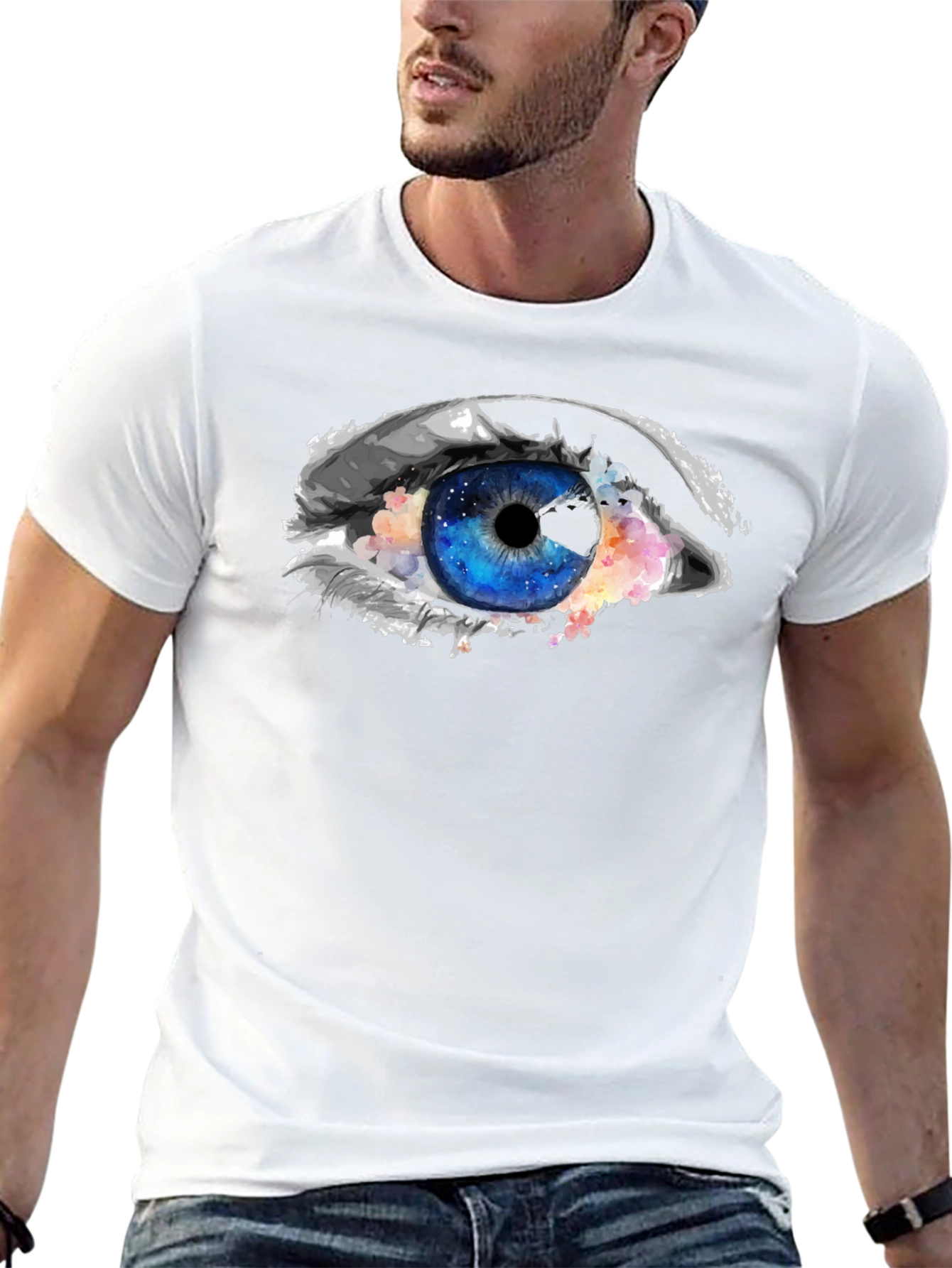Black Eye Graphic Black T-Shirt - Unique Design view 13
