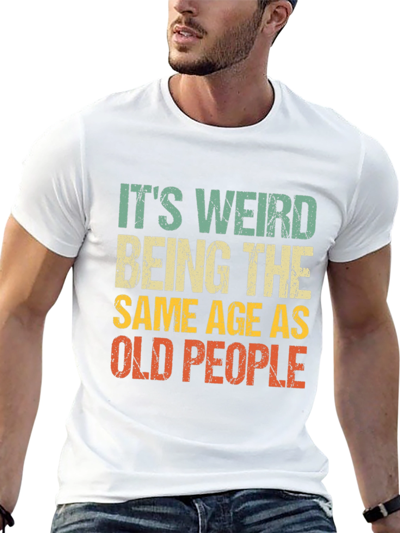 Black It's Weird Being The Same Age As Old People T-Shirt view 13