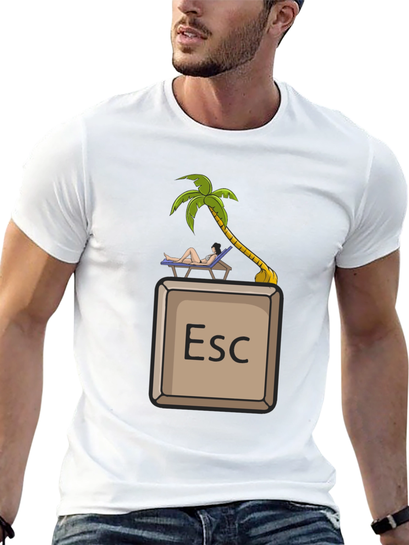 Black Escape Key Vacation T-Shirt - Relax Mode Activated view 13