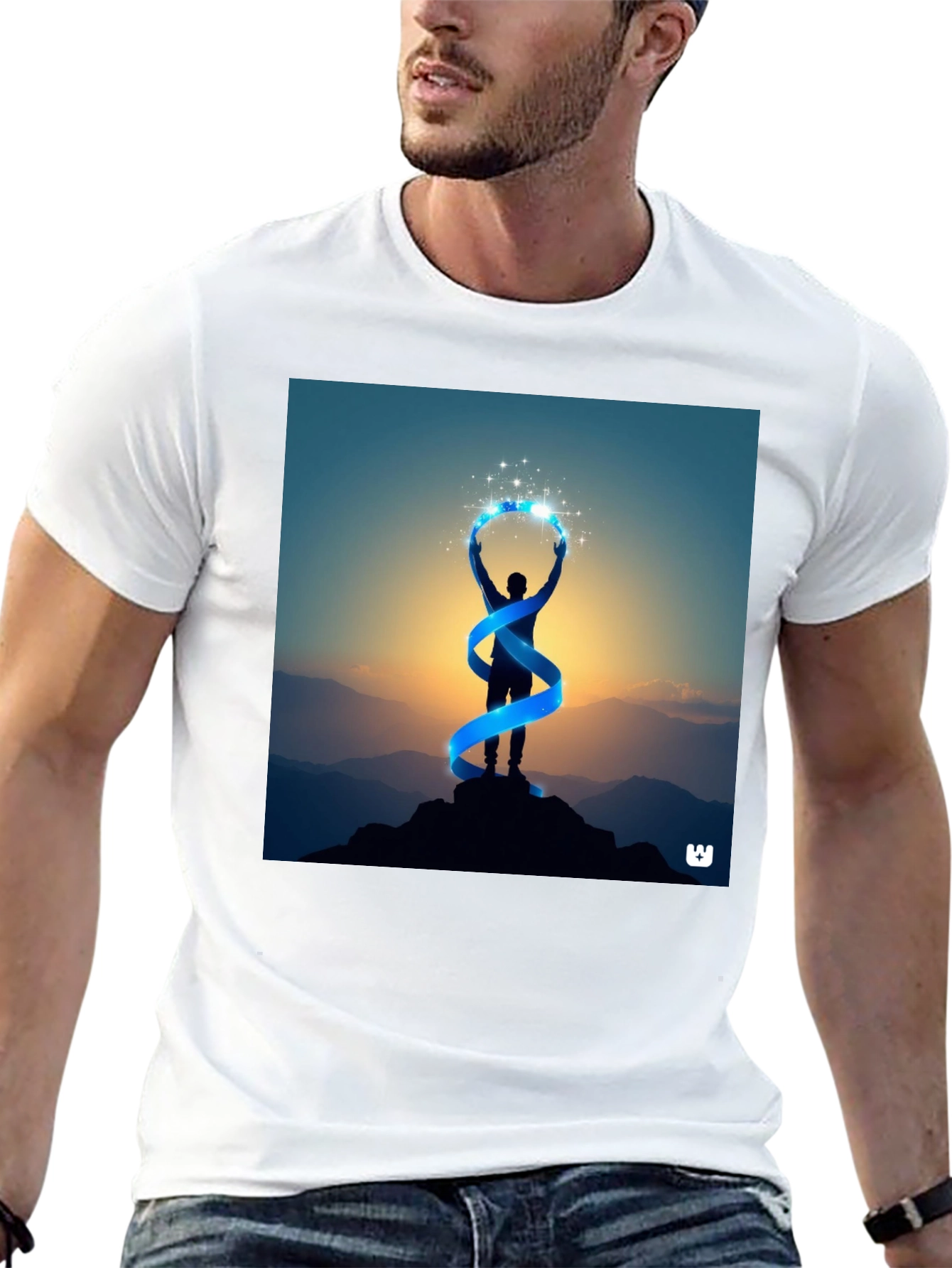 Black Ascension Graphic Tee - Black Cotton Blend view 13