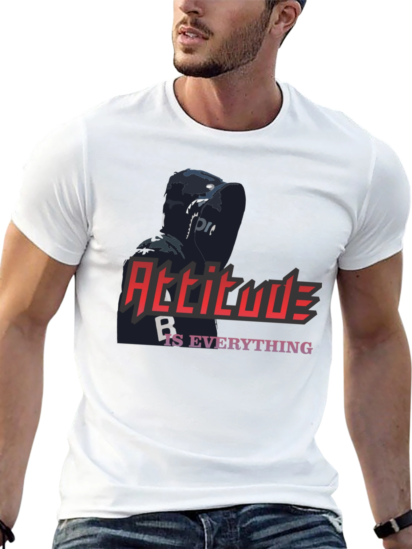 Attitude Is Everything Graphic Tee - Stylish Black T-Shirt - 13