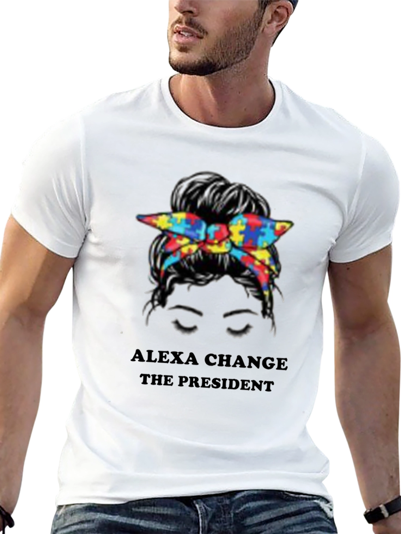 Black Alexa Change The President Tee view 13