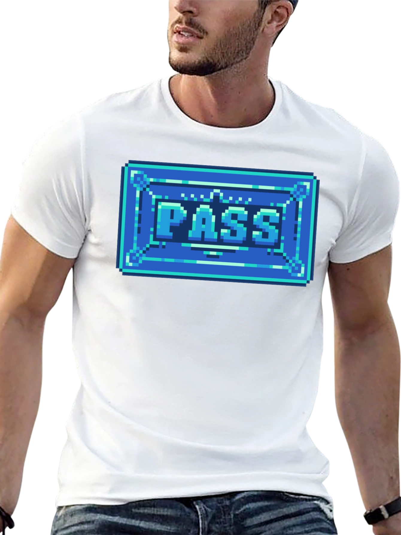 Black 8-Bit Pass T-Shirt - Retro Gaming Style view 13