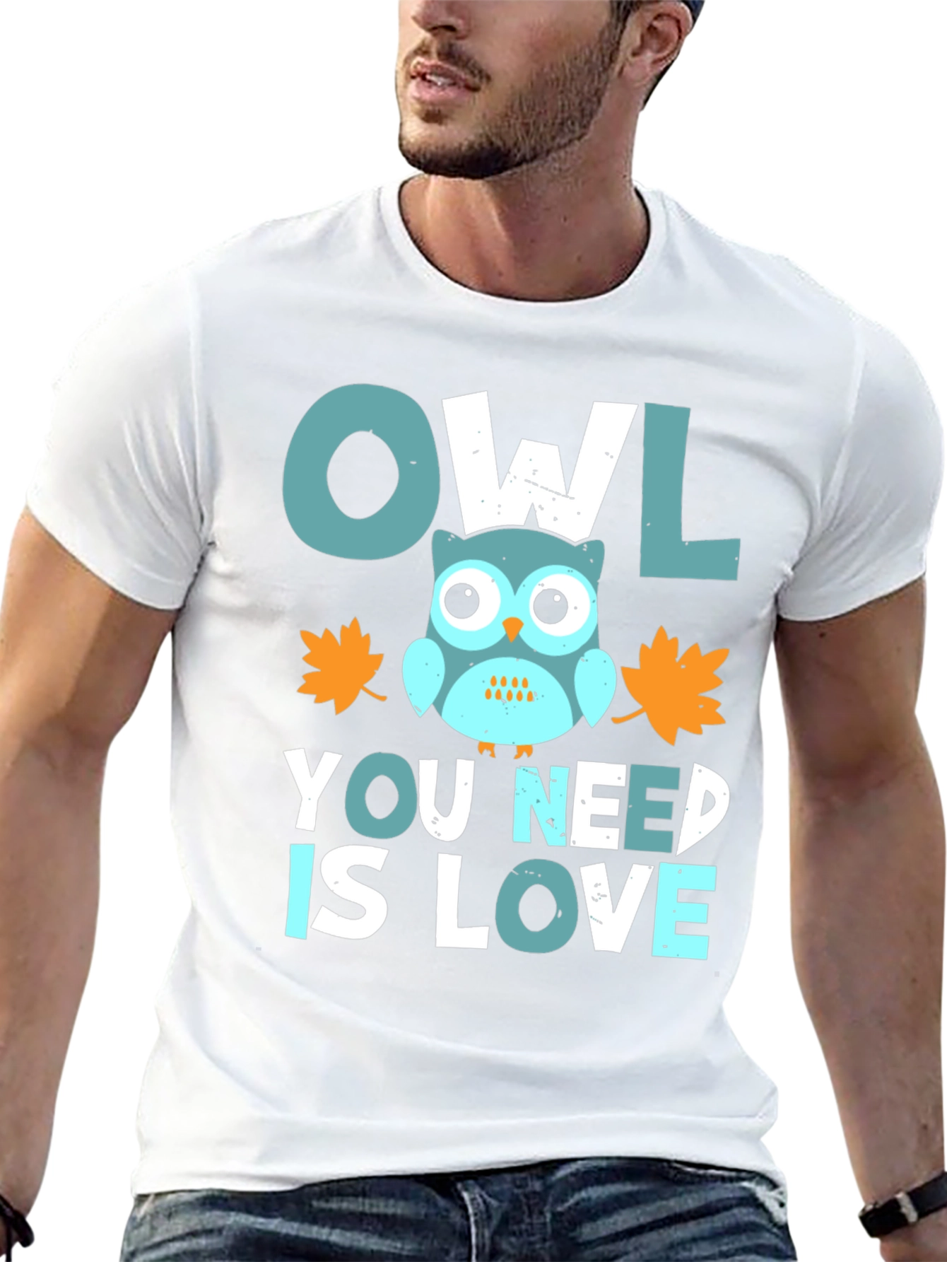 Black Owl You Need Is Love Graphic Tee view 13