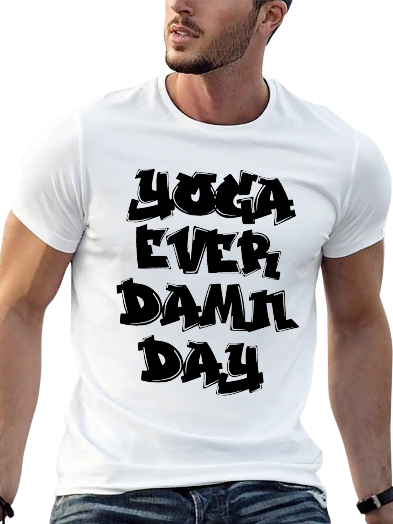 Black Yoga Every Damn Day - Black Graphic Tee view 13