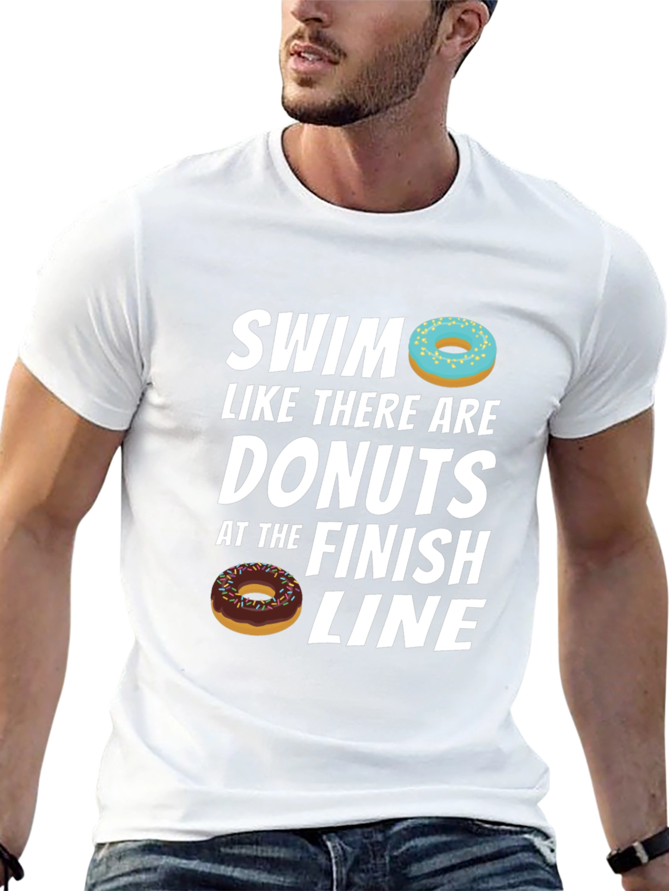 Black Swim for Donuts T-Shirt view 13