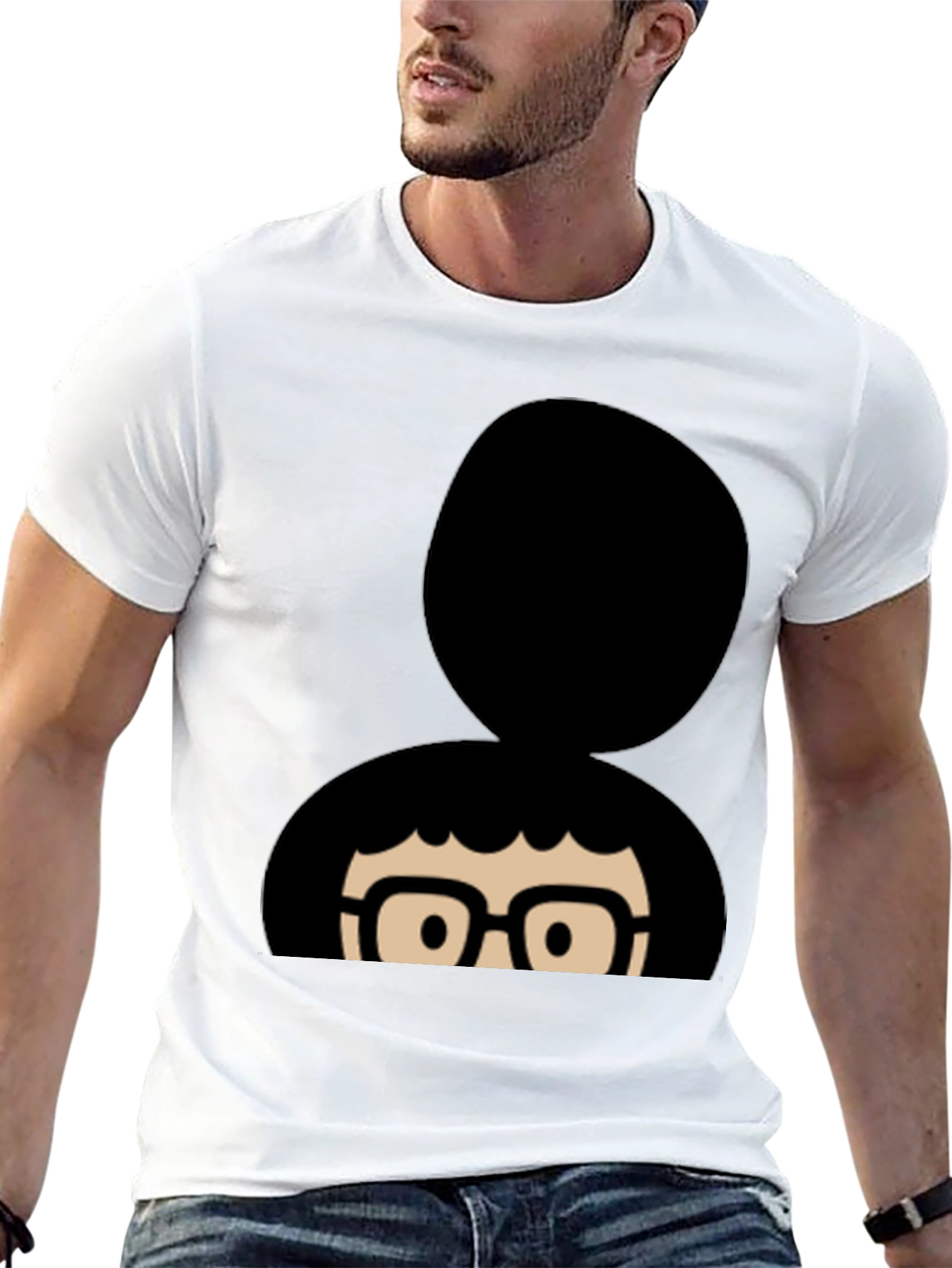 Black Tina Belcher Inspired Graphic T-Shirt - Black view 13