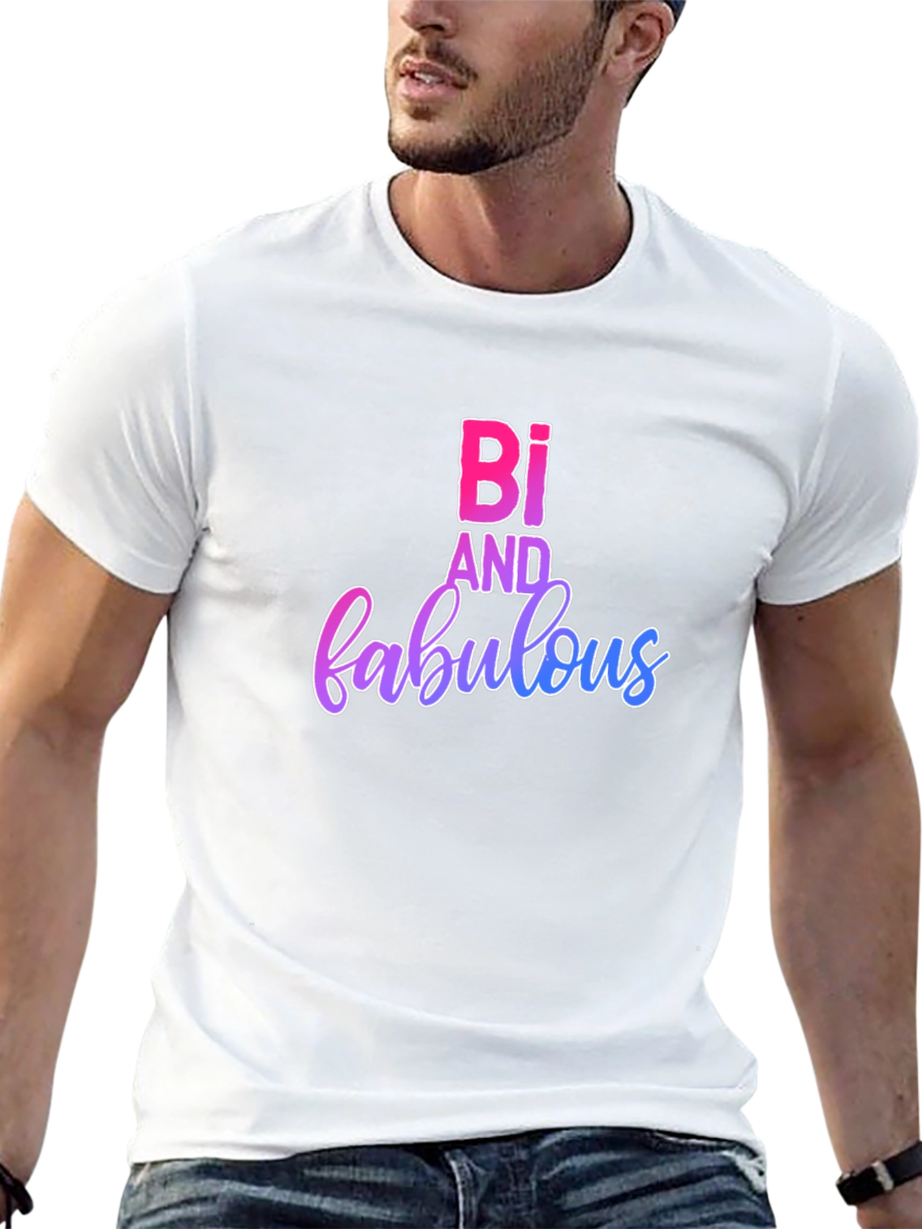 Black Bi and Fabulous Pride T-Shirt view 13