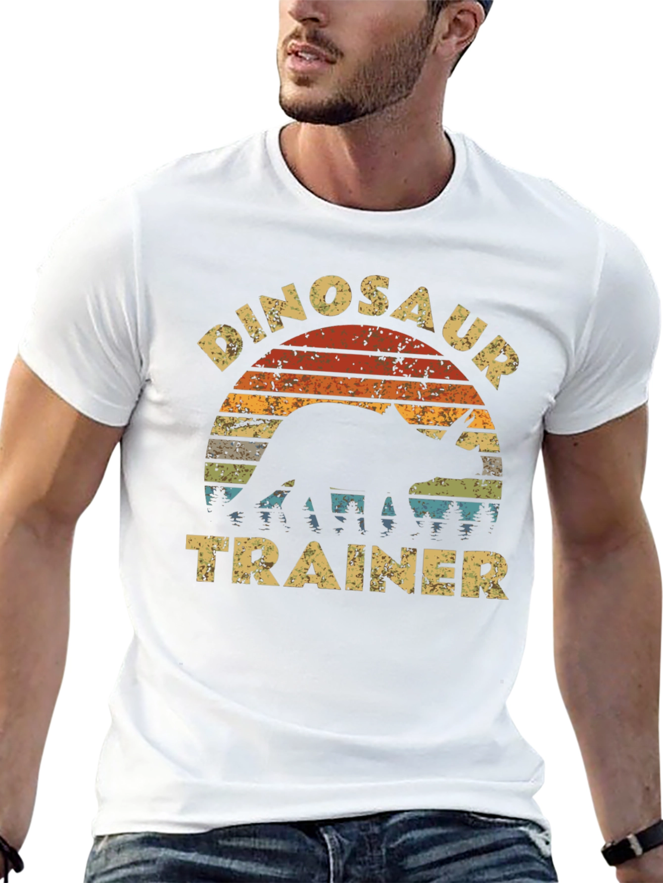 Black Dinosaur Trainer T-Shirt Retro Style view 13