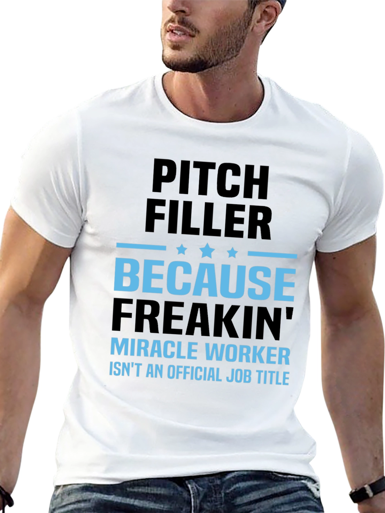 Black Pitch Filler Miracle Worker T-Shirt view 13