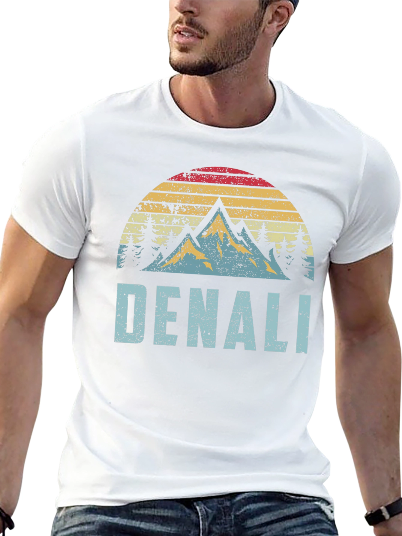 Black Vintage Denali T-Shirt | Mountain Graphic Tee view 13