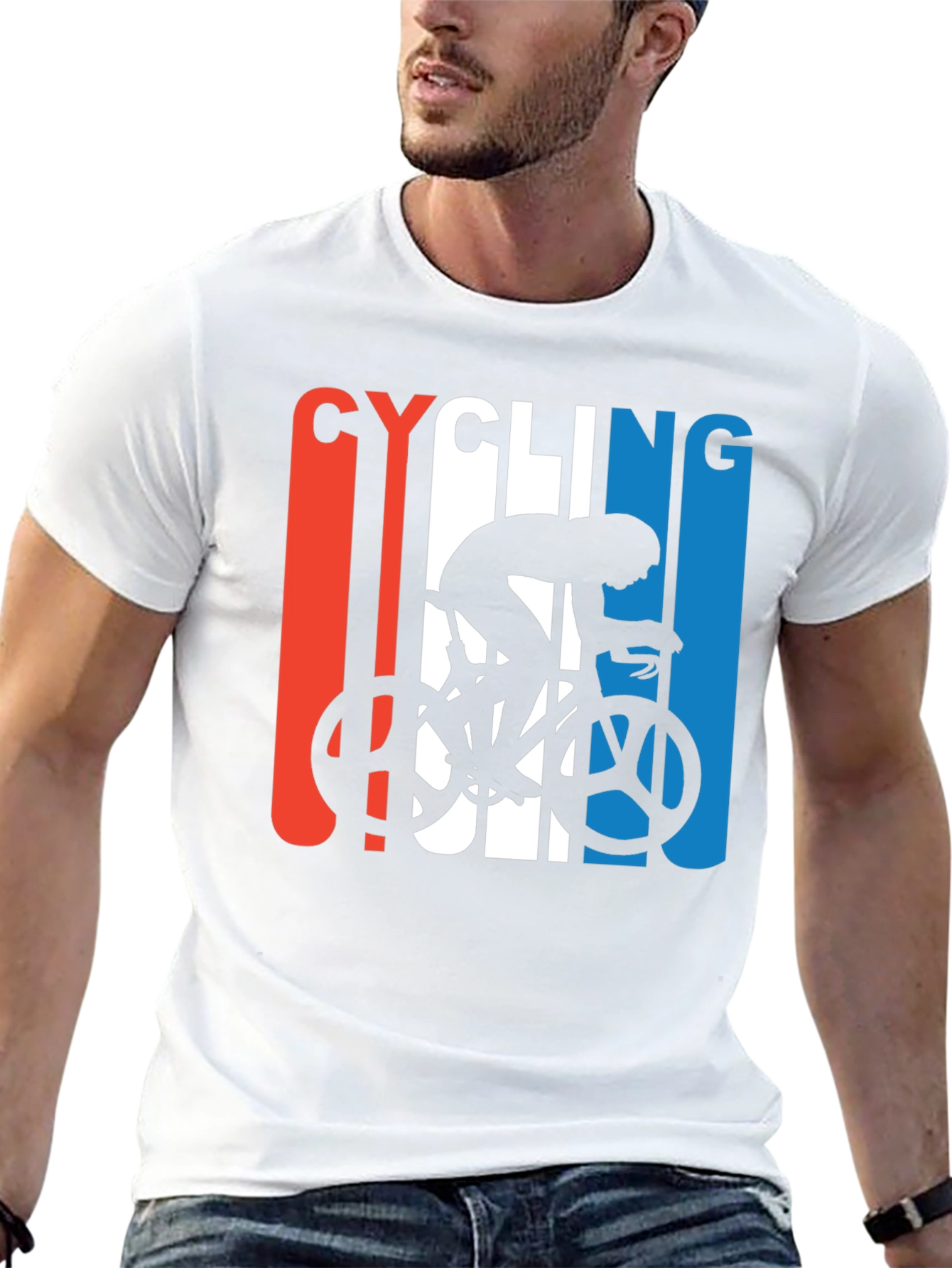 Black Cycling Silhouette Graphic T-Shirt view 13