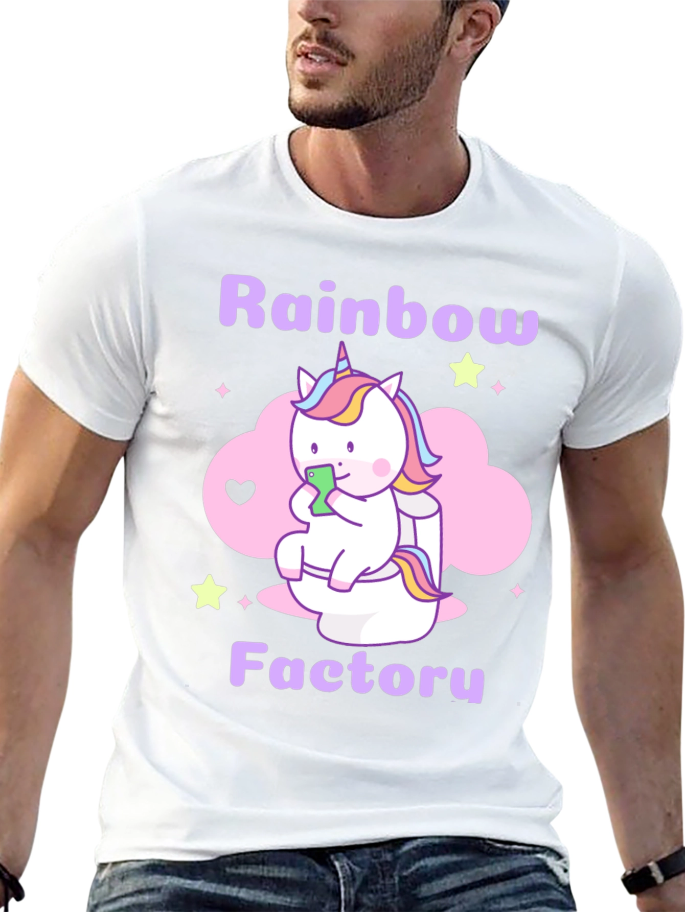 Black Rainbow Factory Unicorn T-Shirt view 13