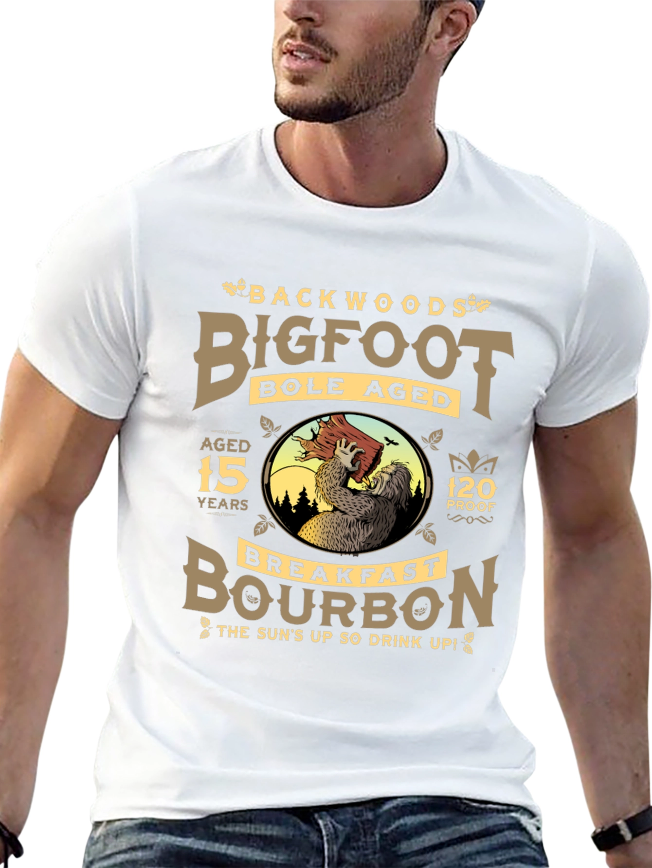 Black Backwoods Bigfoot Bourbon Black T-Shirt view 13