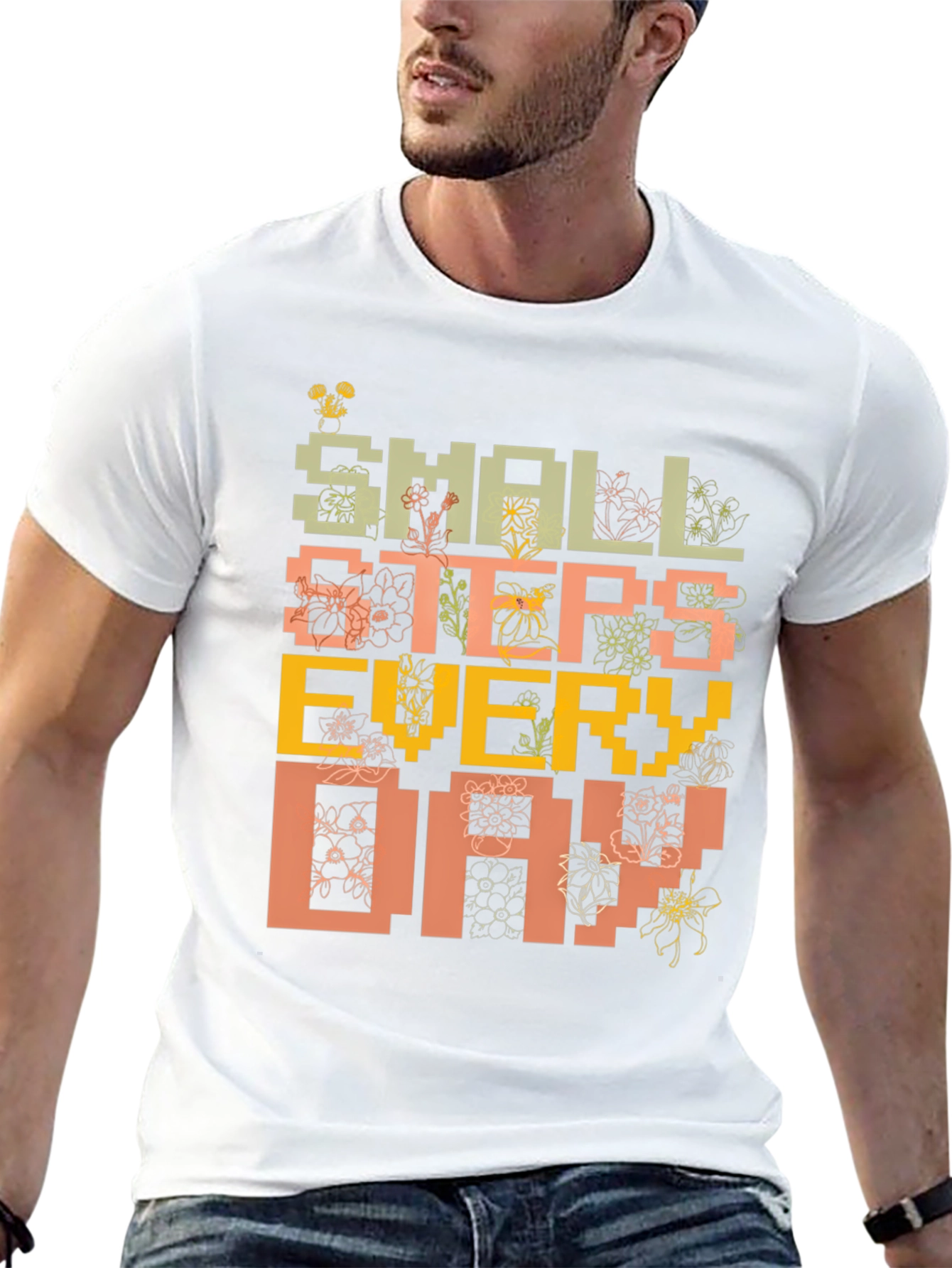 Black Small Steps Everyday Graphic Tee - Black view 13