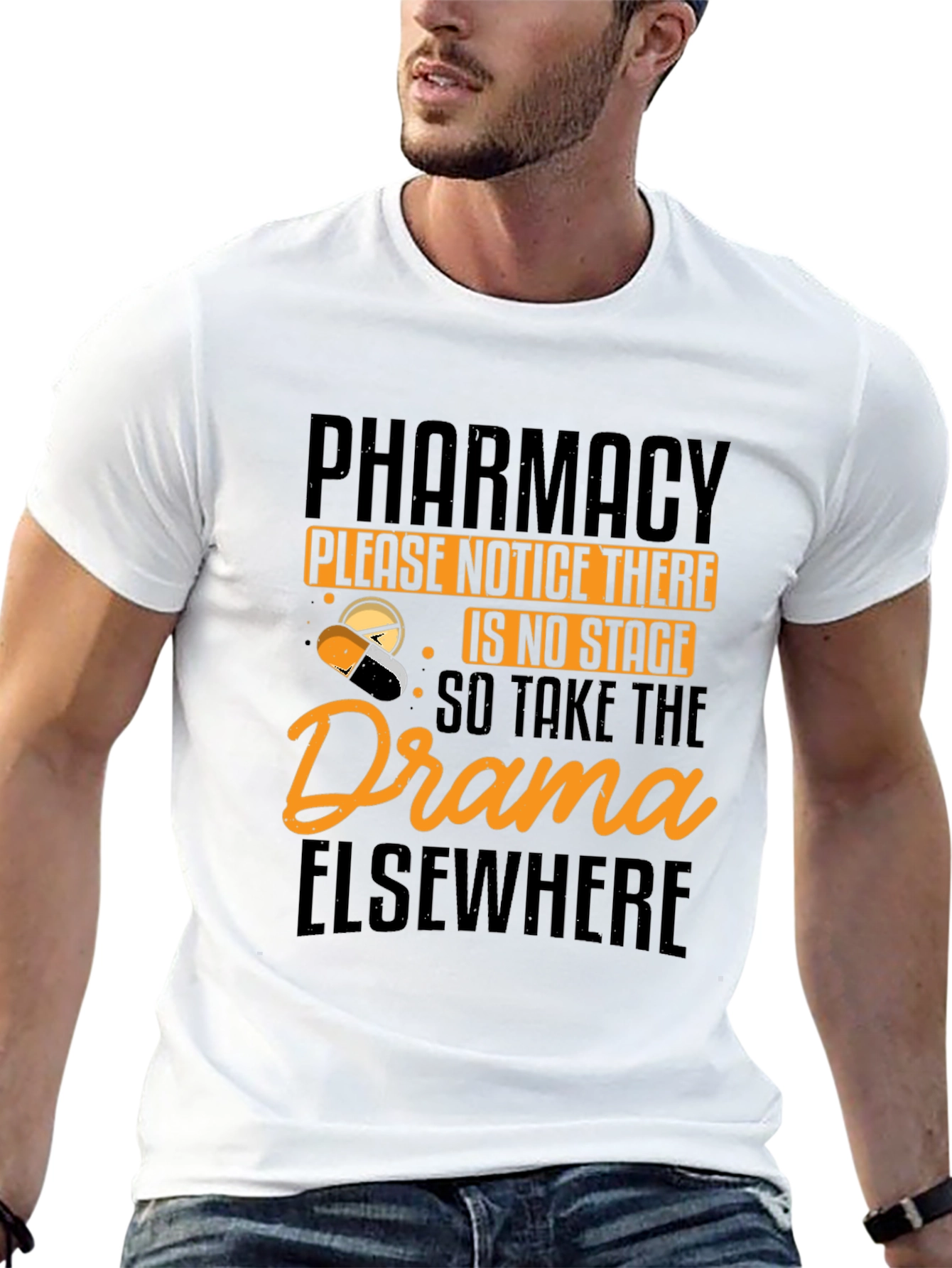 Black Pharmacy No Drama T-Shirt view 13
