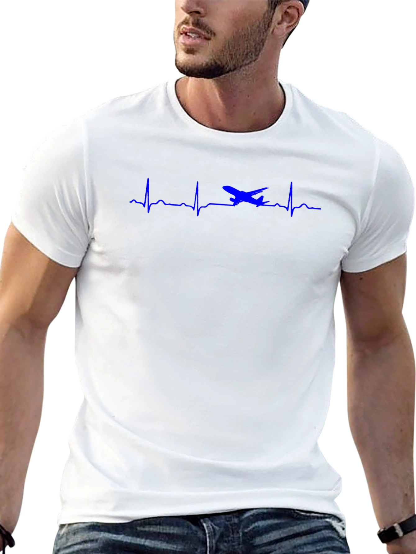 Pilot Heartbeat T-Shirt - Aviation Lover Tee - 13