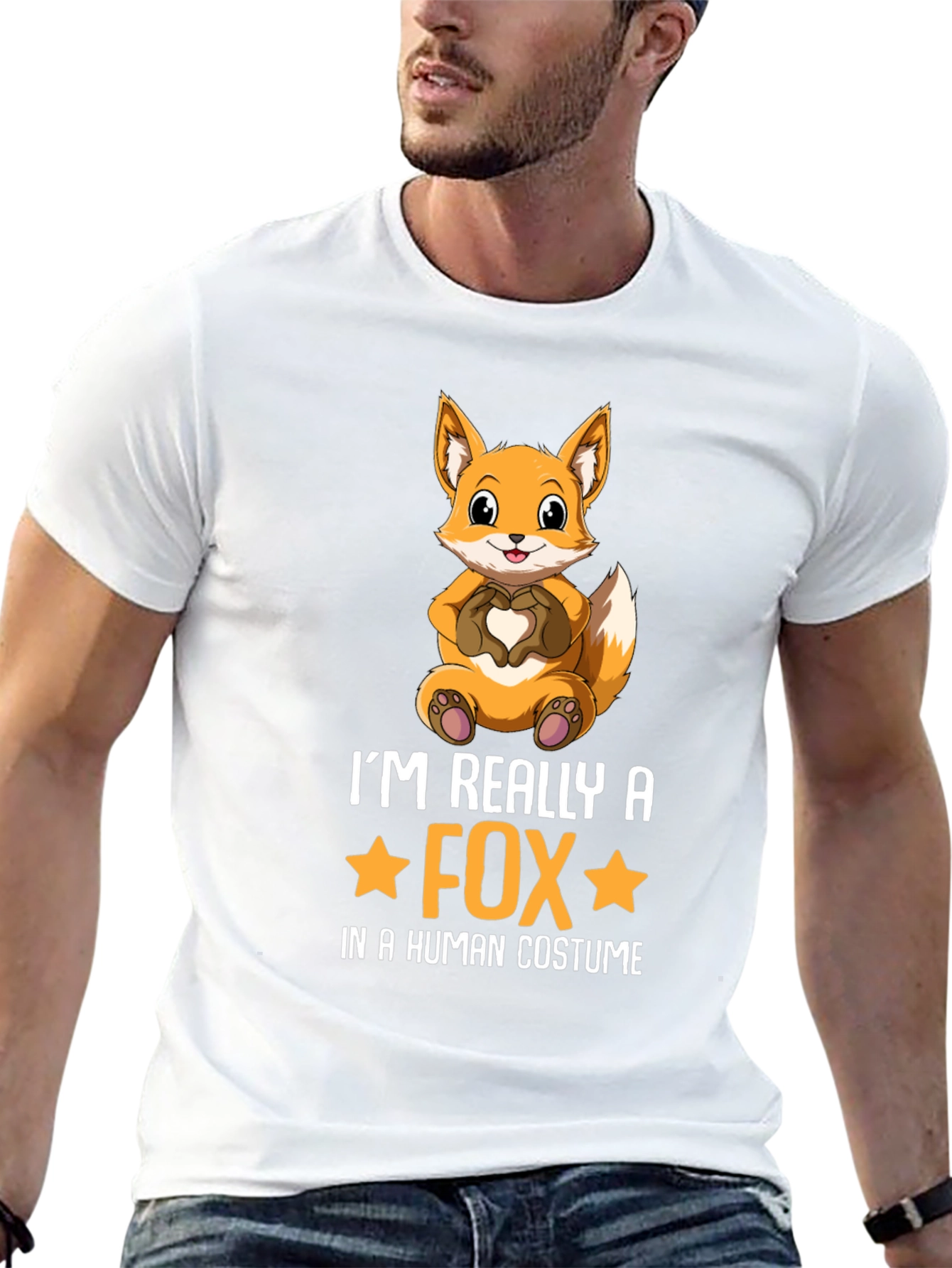 Black I'm Really a Fox T-Shirt view 13