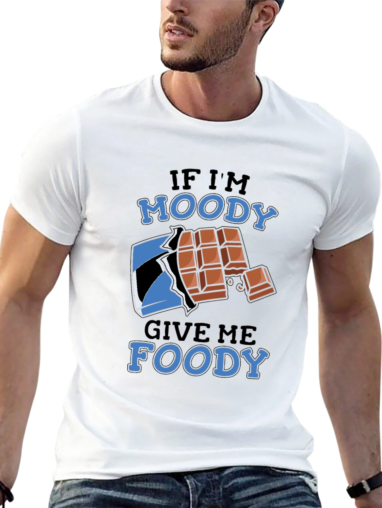 Black Moody Foody Chocolate Lover T-Shirt view 13