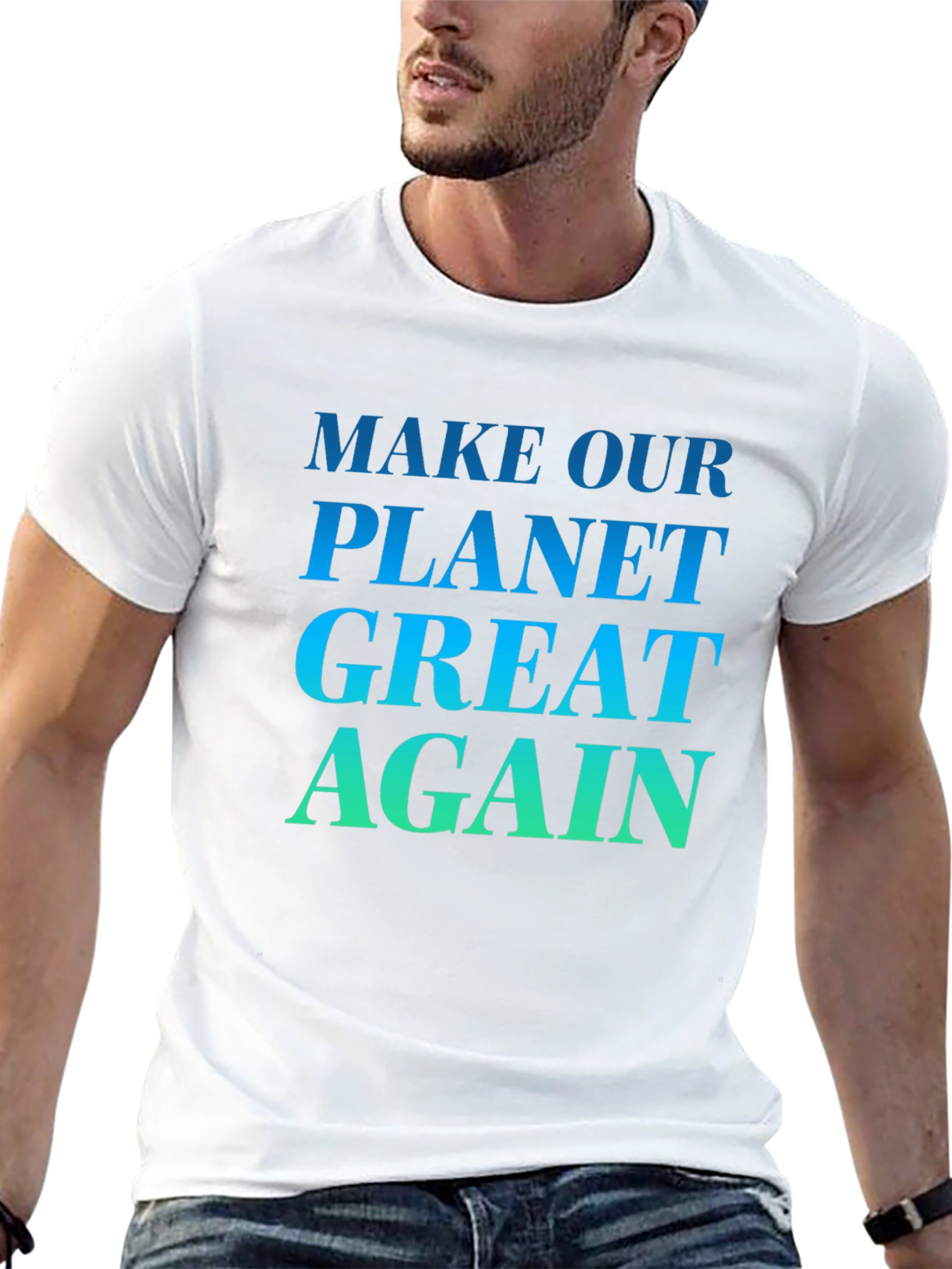 Black Make Our Planet Great Again T-Shirt view 13