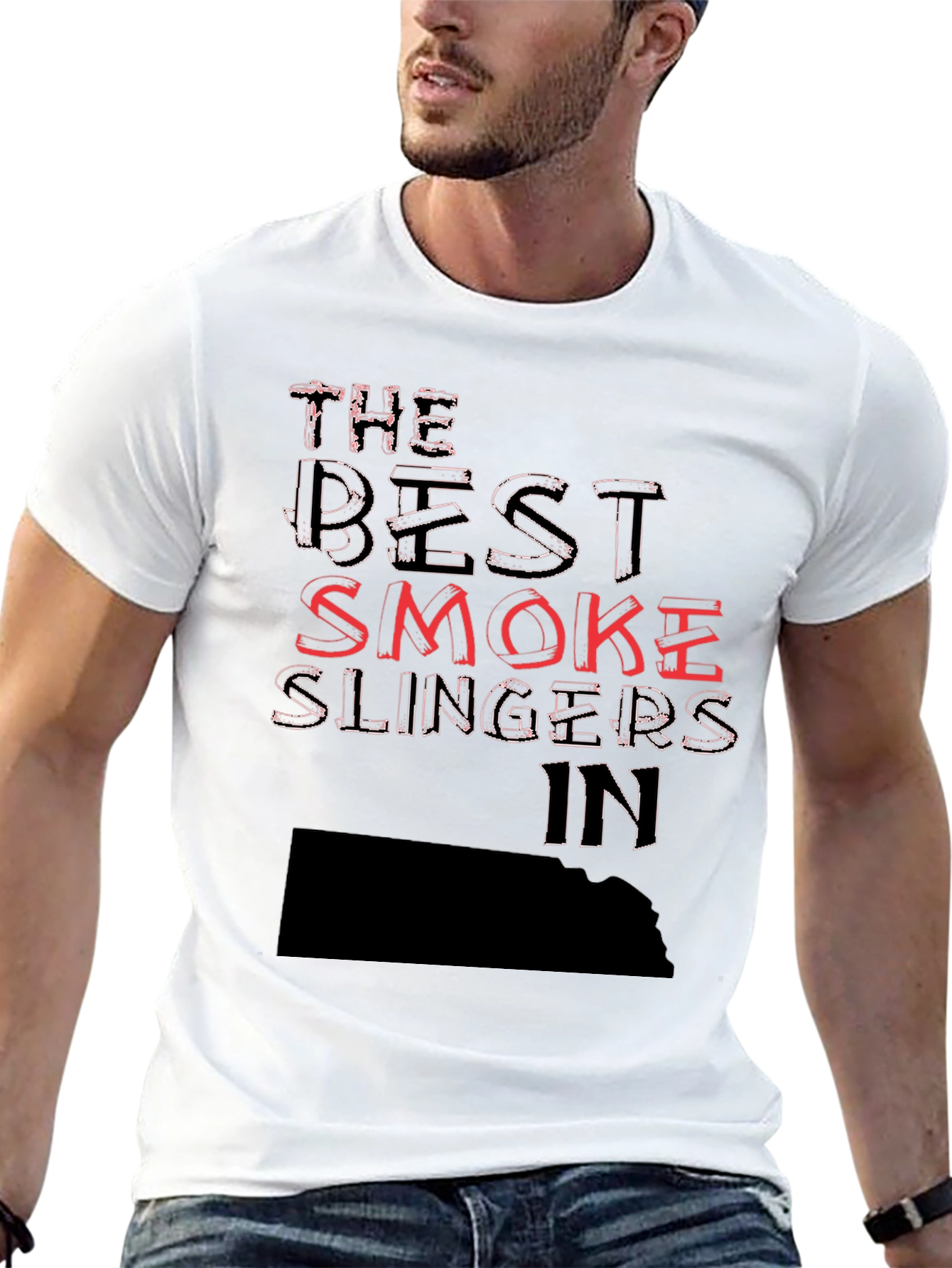 Black Best Smoke Slingers T-Shirt Novelty Graphic Tee view 13