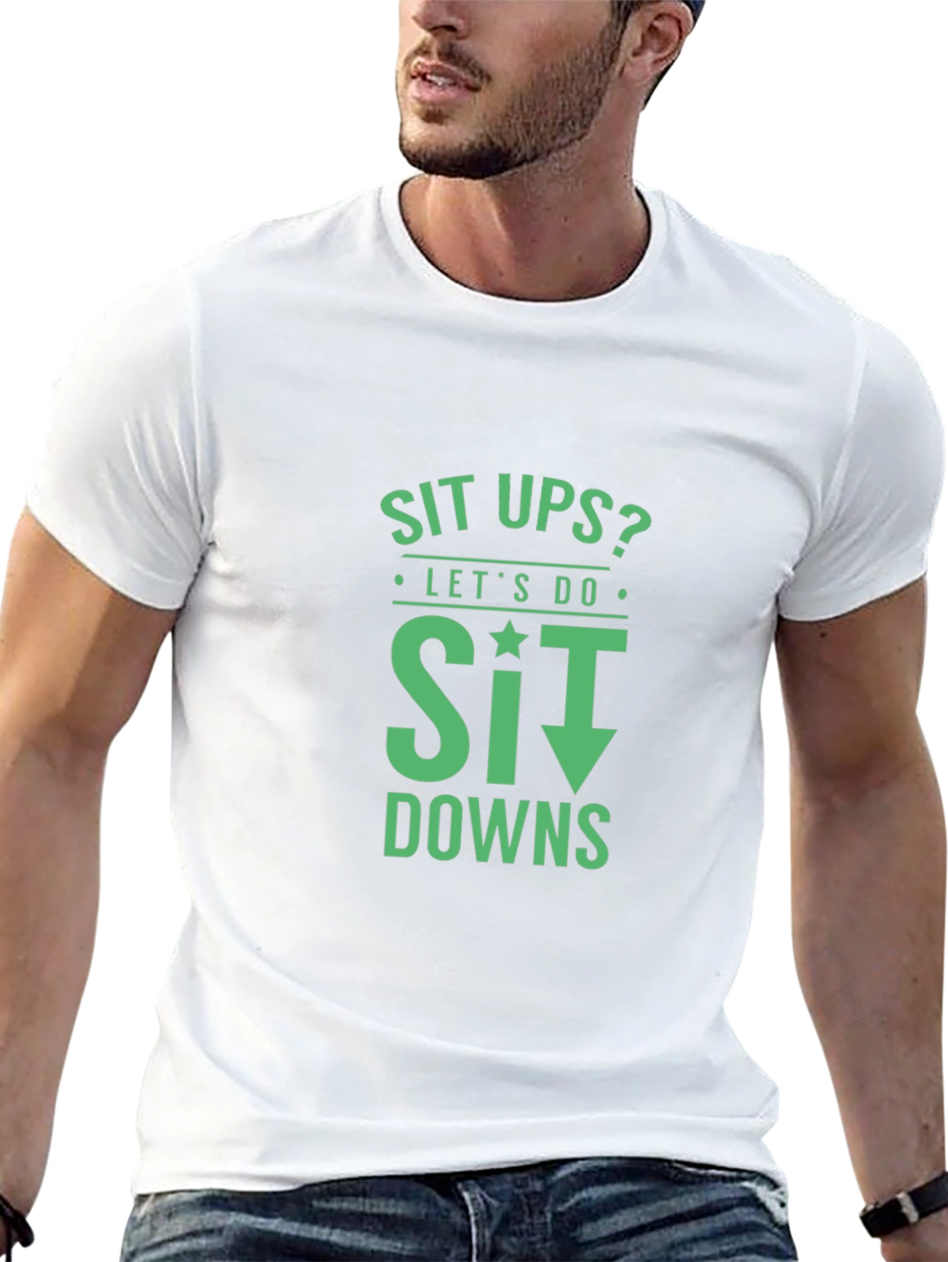 Sit Down T-Shirt Funny Workout Tee - 13