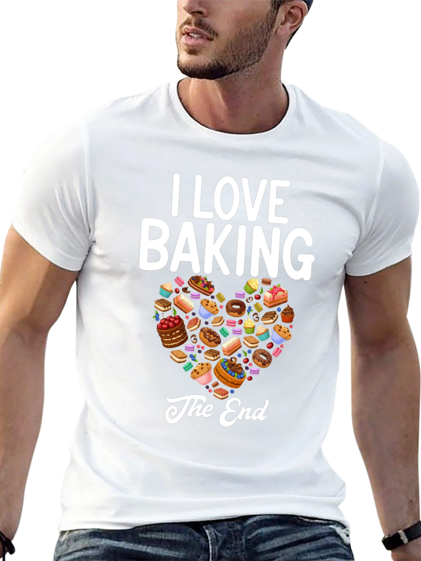 Black I Love Baking Graphic T-Shirt view 13