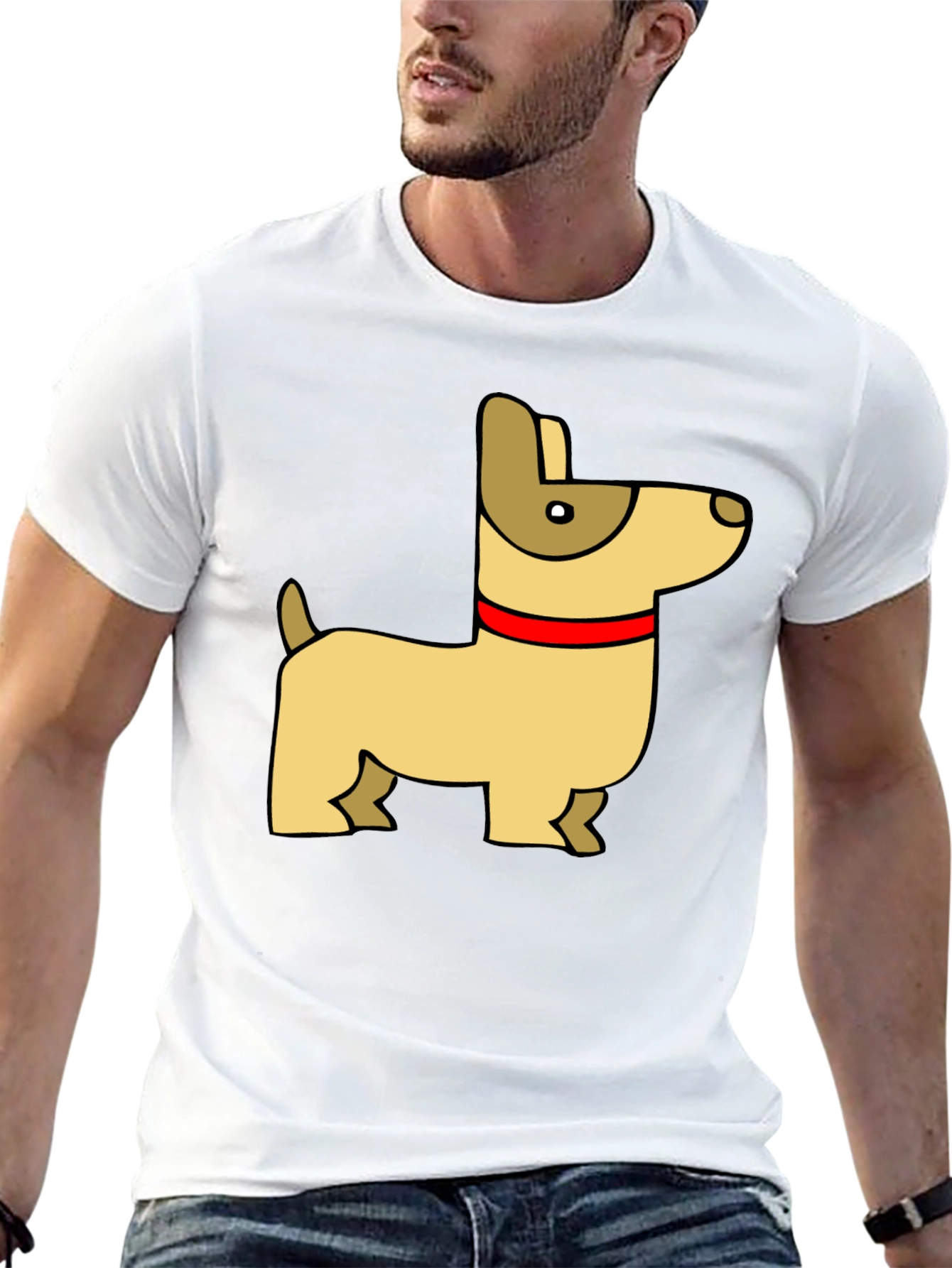 Black Cartoon Dog T-Shirt view 13