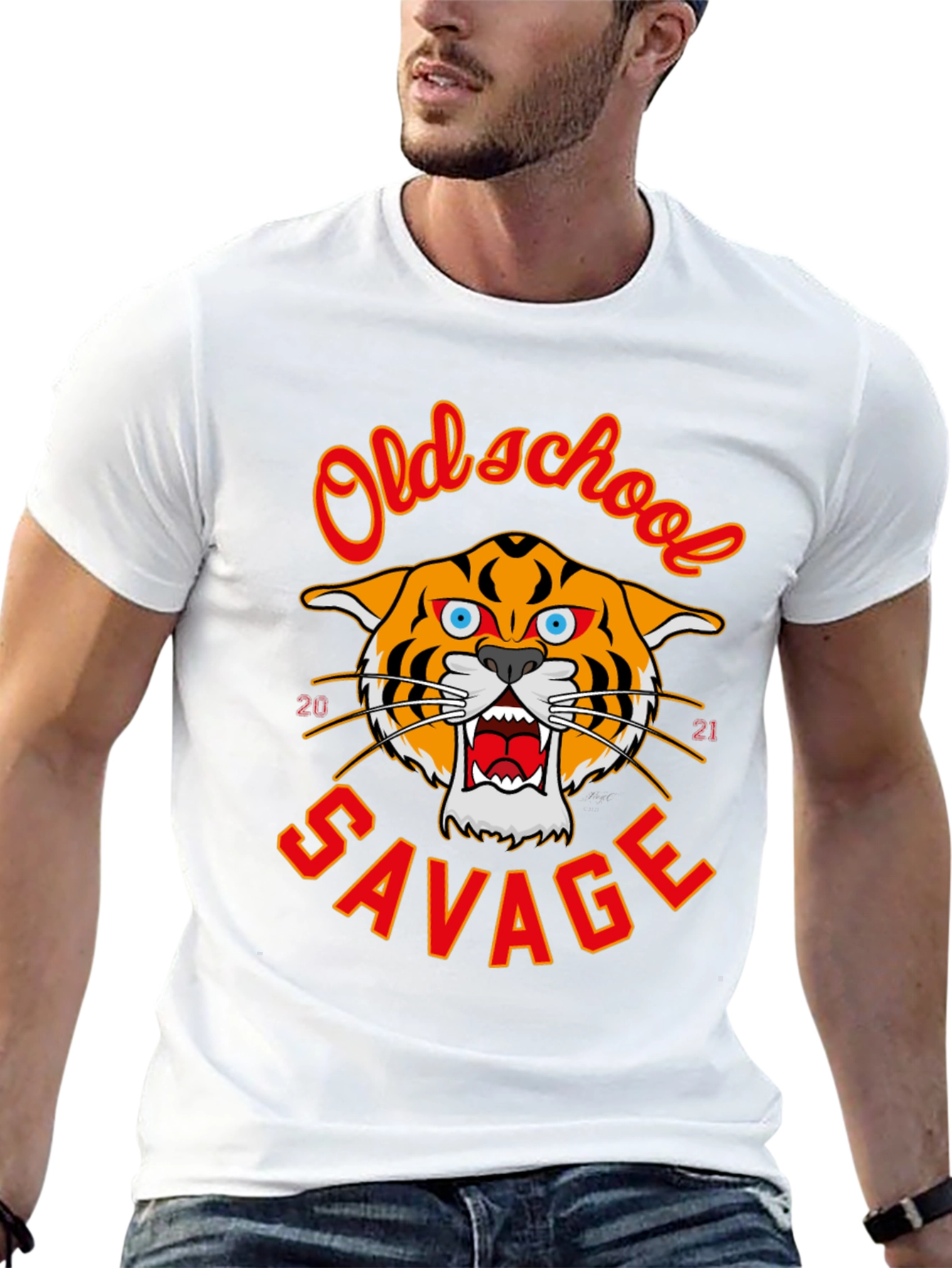 Black Old School Savage Graphic Tee view 13
