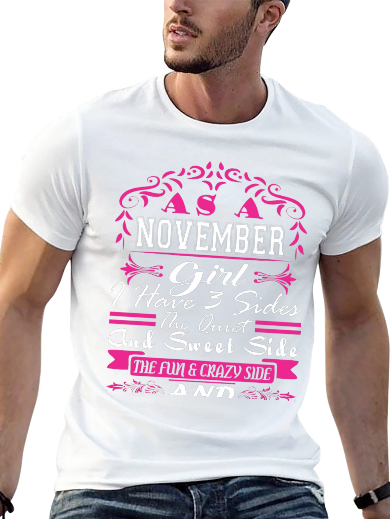 November Girl T-Shirt - 3 Sides - 13