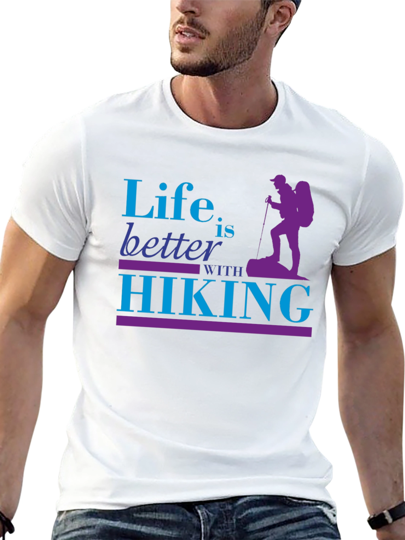 Black Life is Better with Hiking Graphic T-Shirt view 13