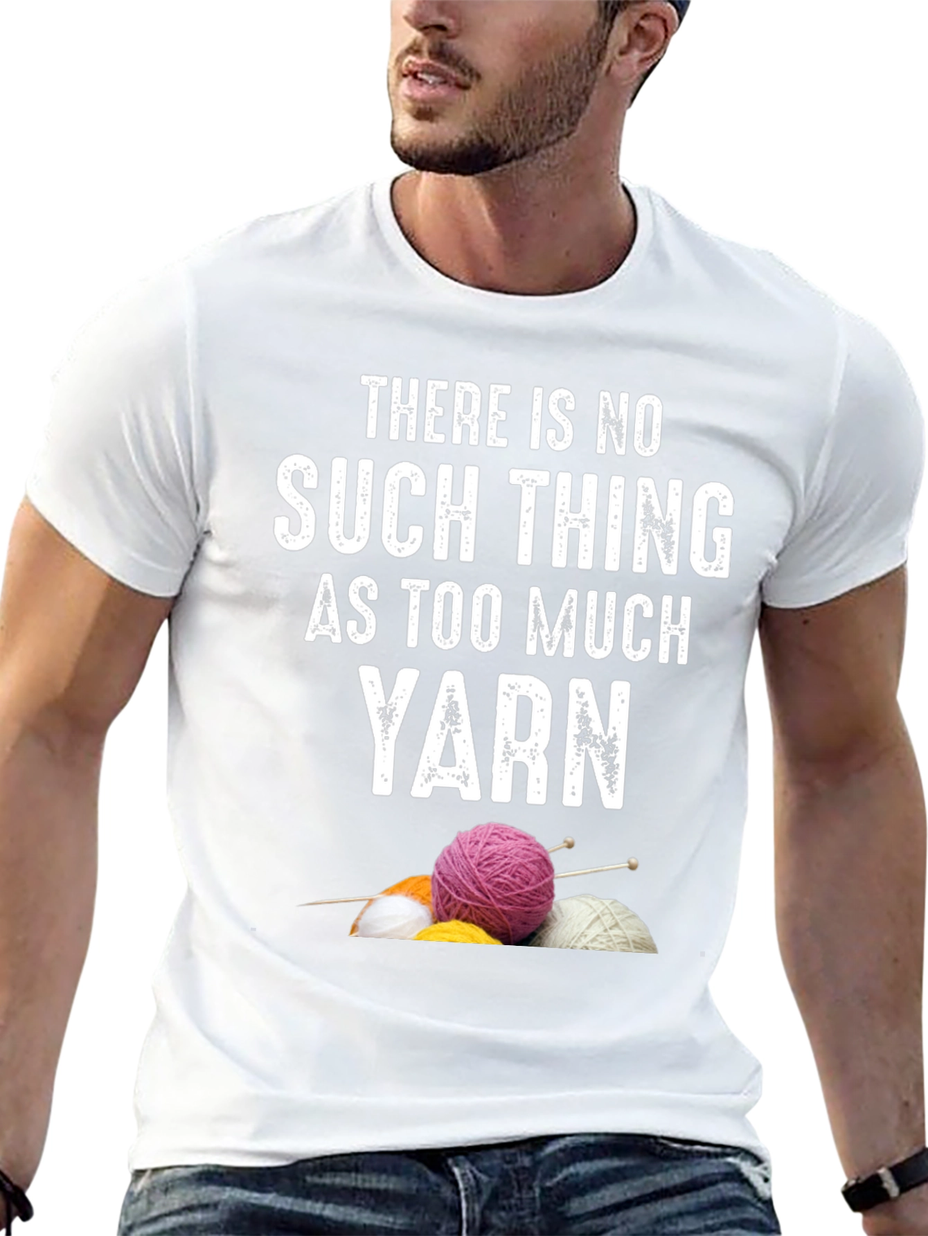 Black Yarn Lover T-Shirt - Knitting & Crochet Gift view 13