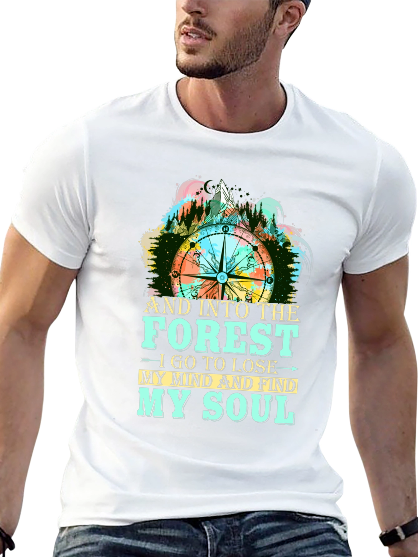 Black Forest Compass Graphic T-Shirt view 13