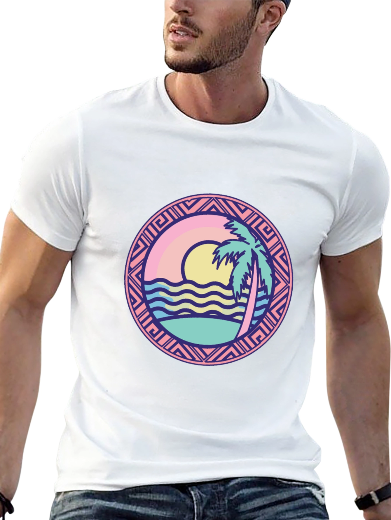 Black Tropical Beach Graphic T-Shirt - Vacation Vibes view 13