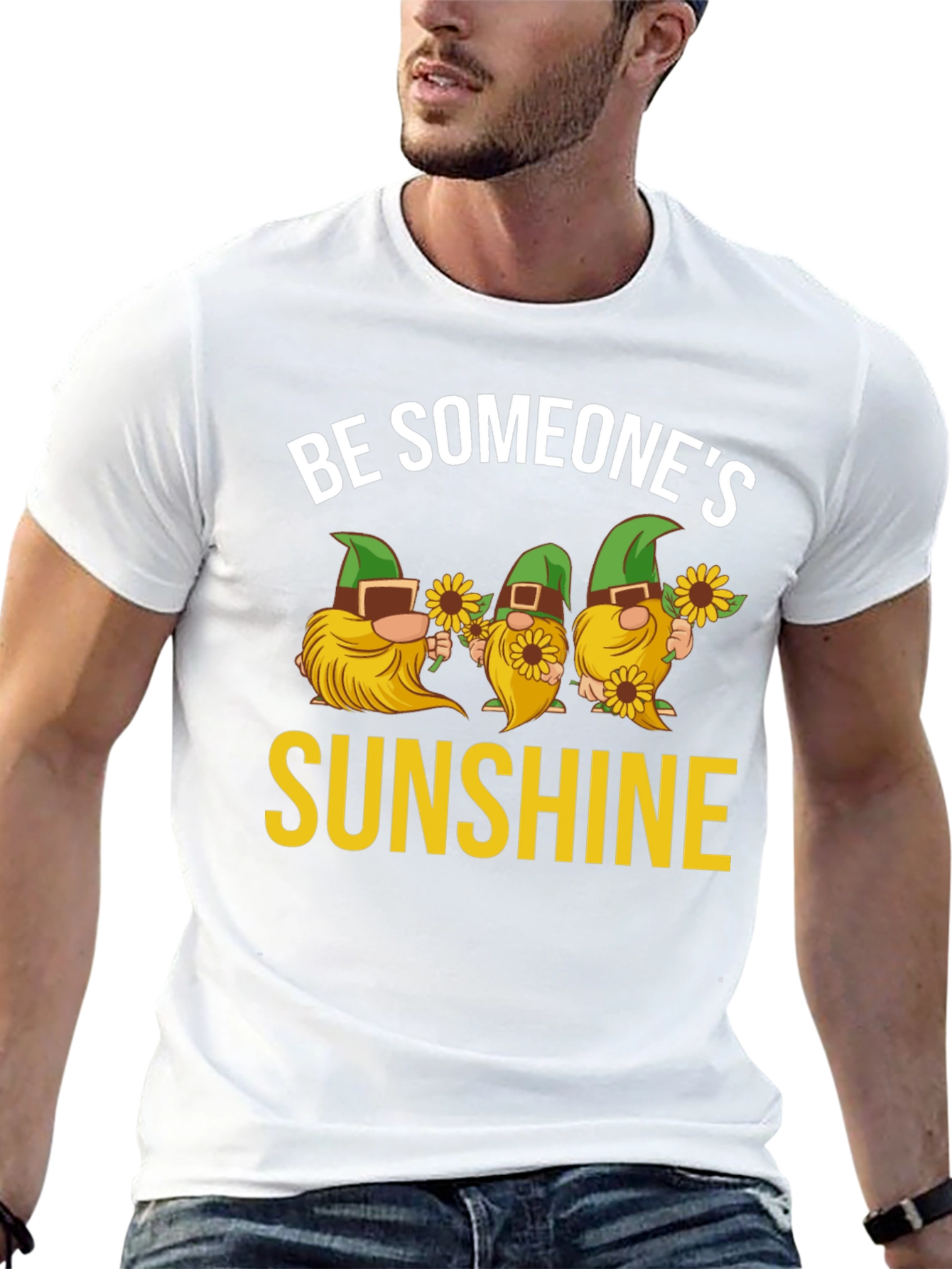 Black Be Someone's Sunshine Gnome Graphic Tee view 13