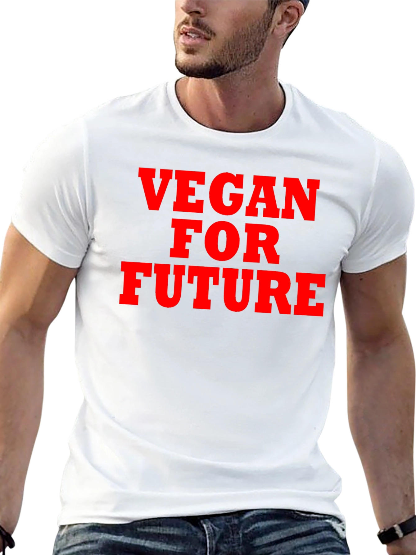 Black Vegan for Future T-Shirt - Eco-Conscious Statement Tee view 13