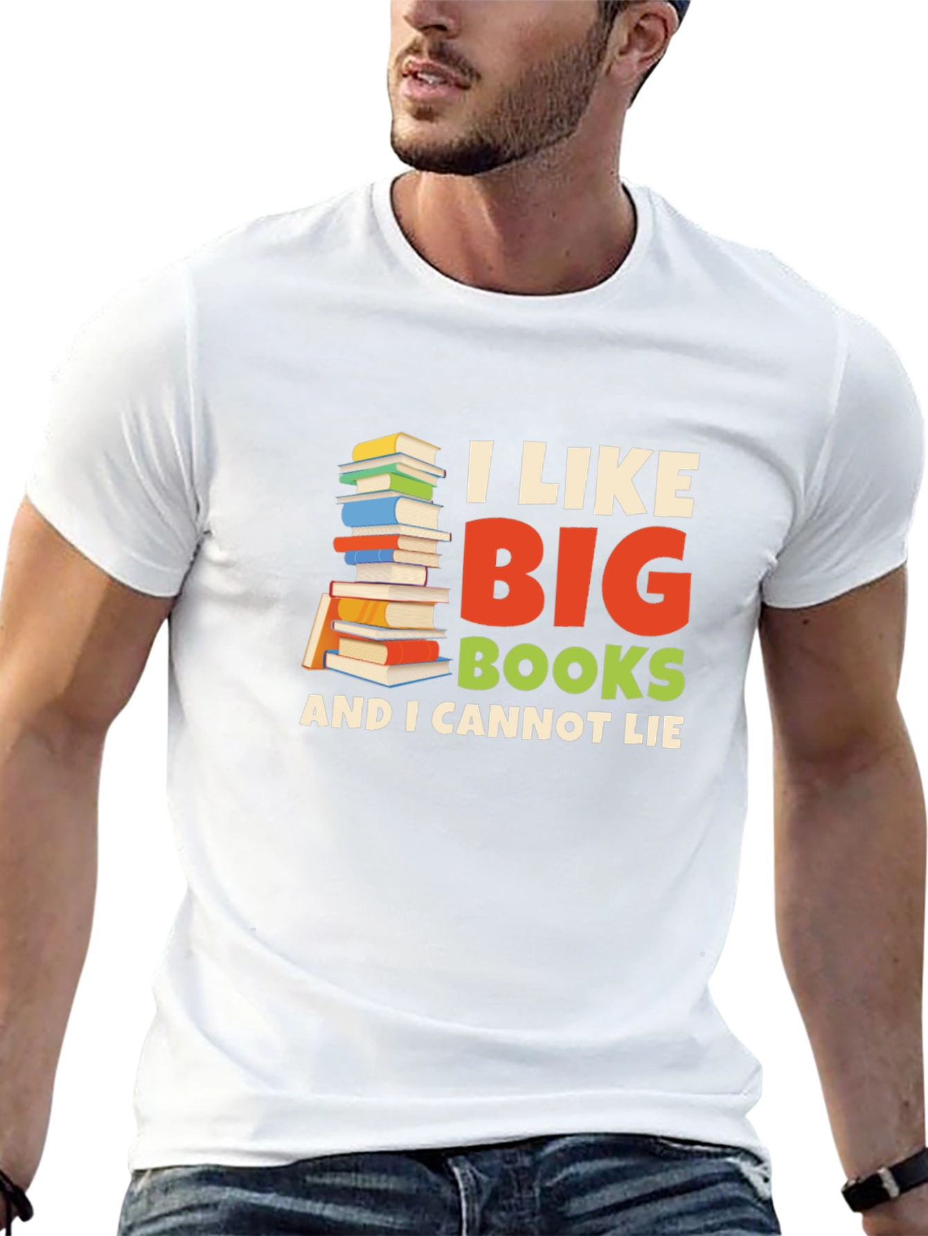 Black I Like Big Books T-Shirt - Novelty Reader Tee view 13