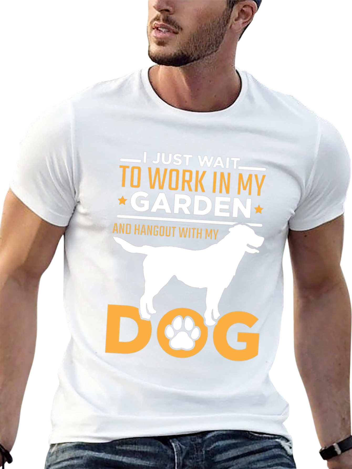 Black Dog Garden T-Shirt: I Just Wait To Work In My Garden! view 13