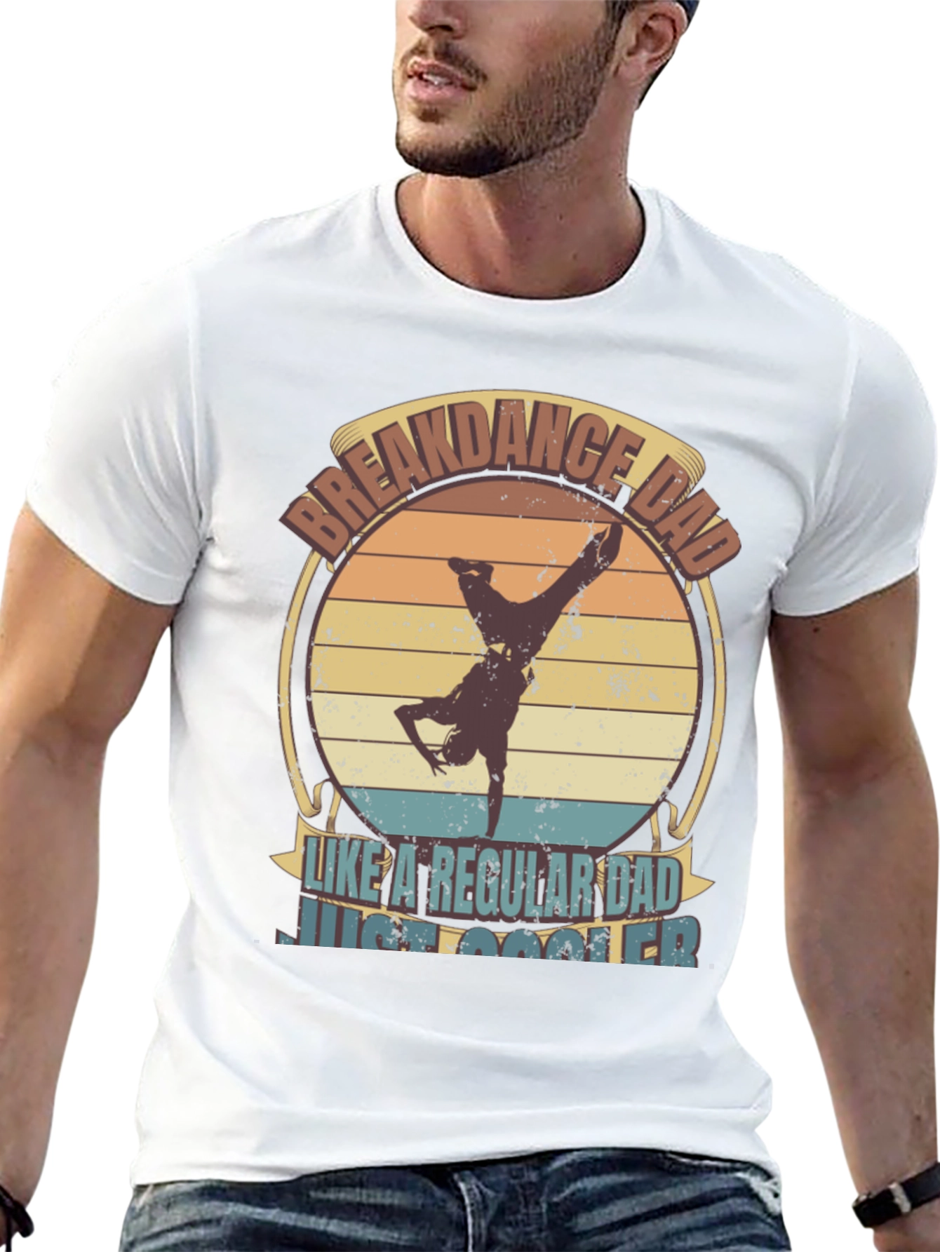 Black Breakdance Dad T-Shirt - Cool Father's Day Tee view 13