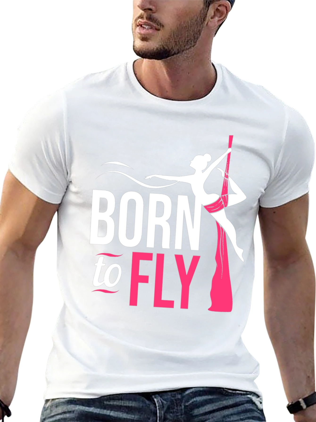 Black Born To Fly Aerial Silk T-Shirt view 13