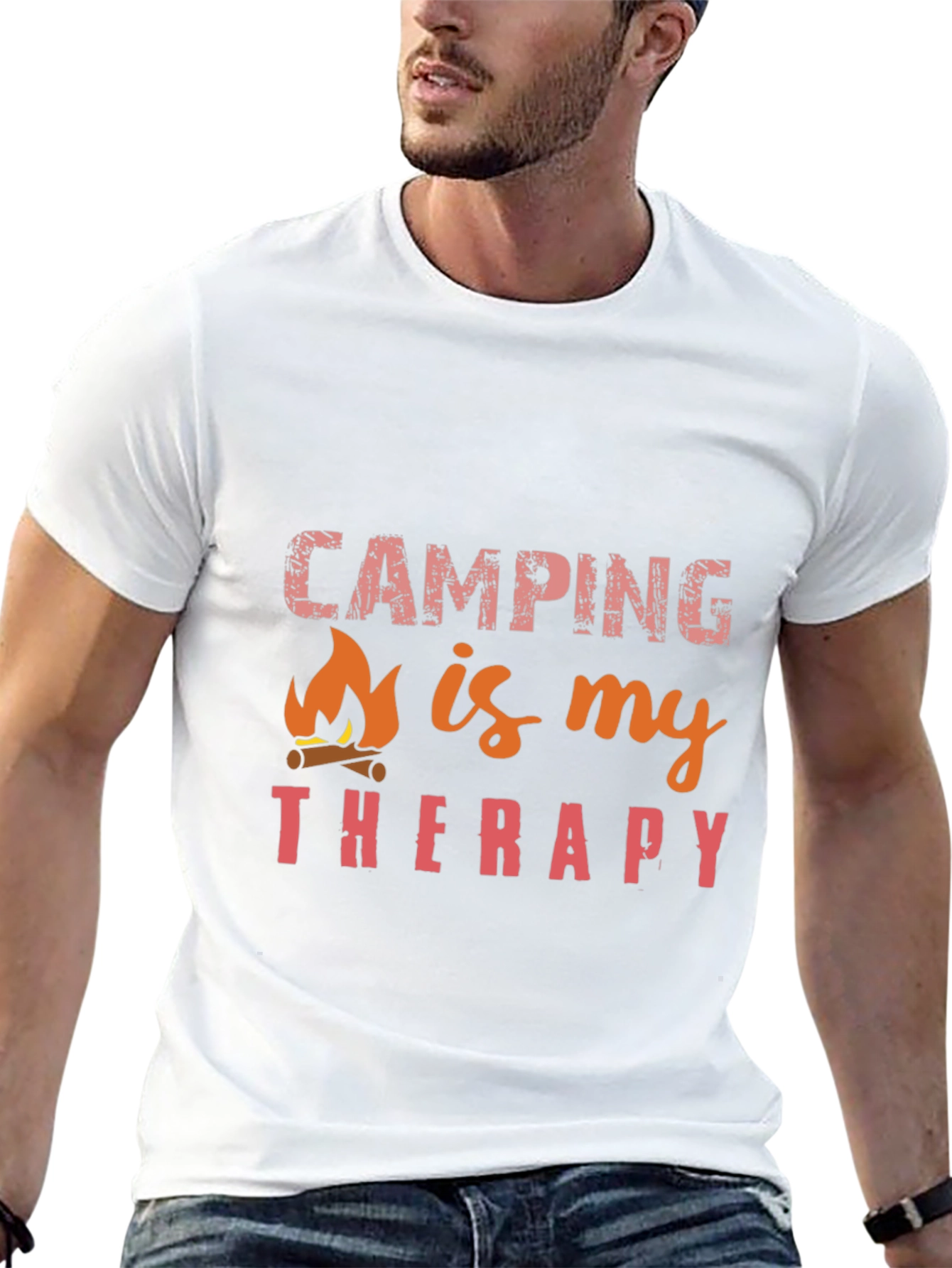 Black Camping is My Therapy Black T-Shirt view 13