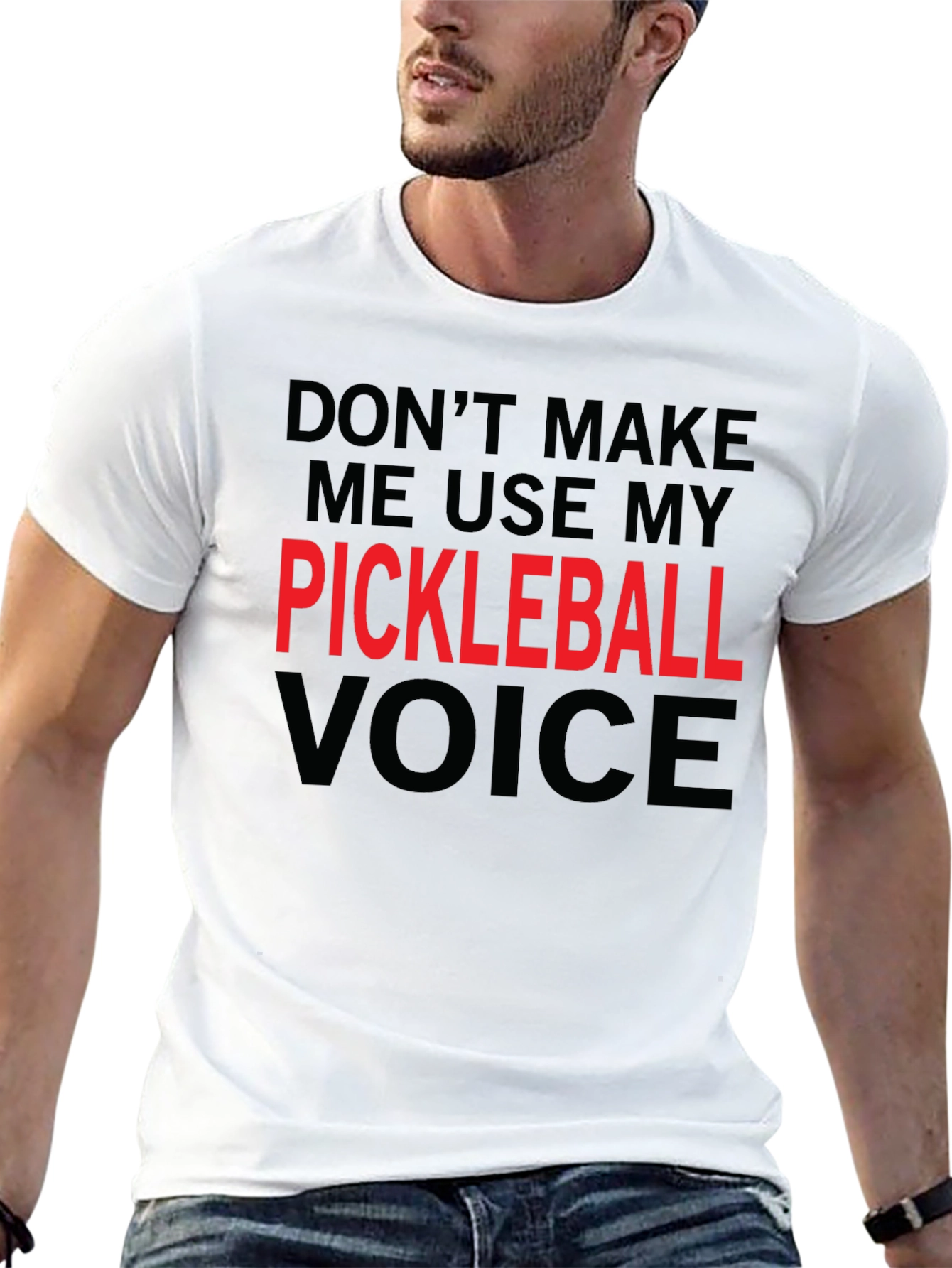 Black Pickleball Voice Graphic T-Shirt view 13