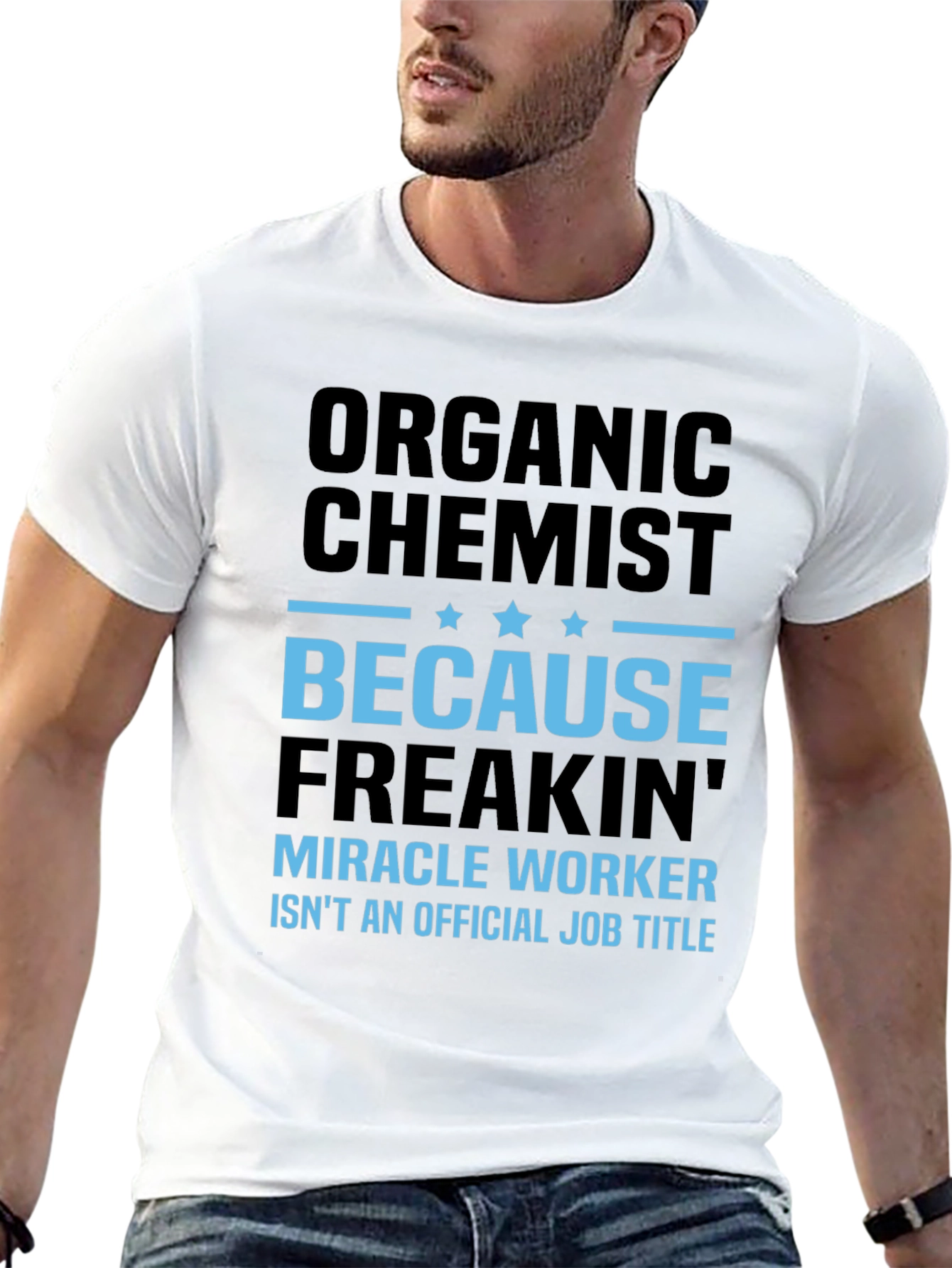 Black Organic Chemist T-Shirt - Miracle Worker view 13