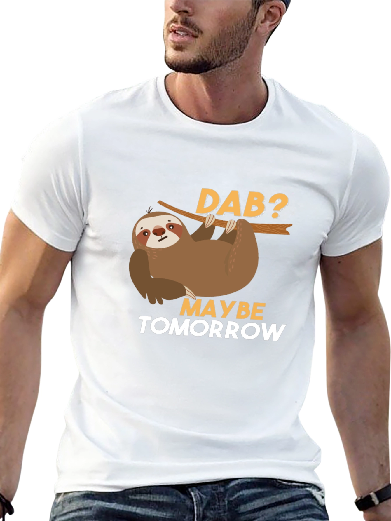 Black Funny Sloth Dab Tomorrow T-Shirt view 13