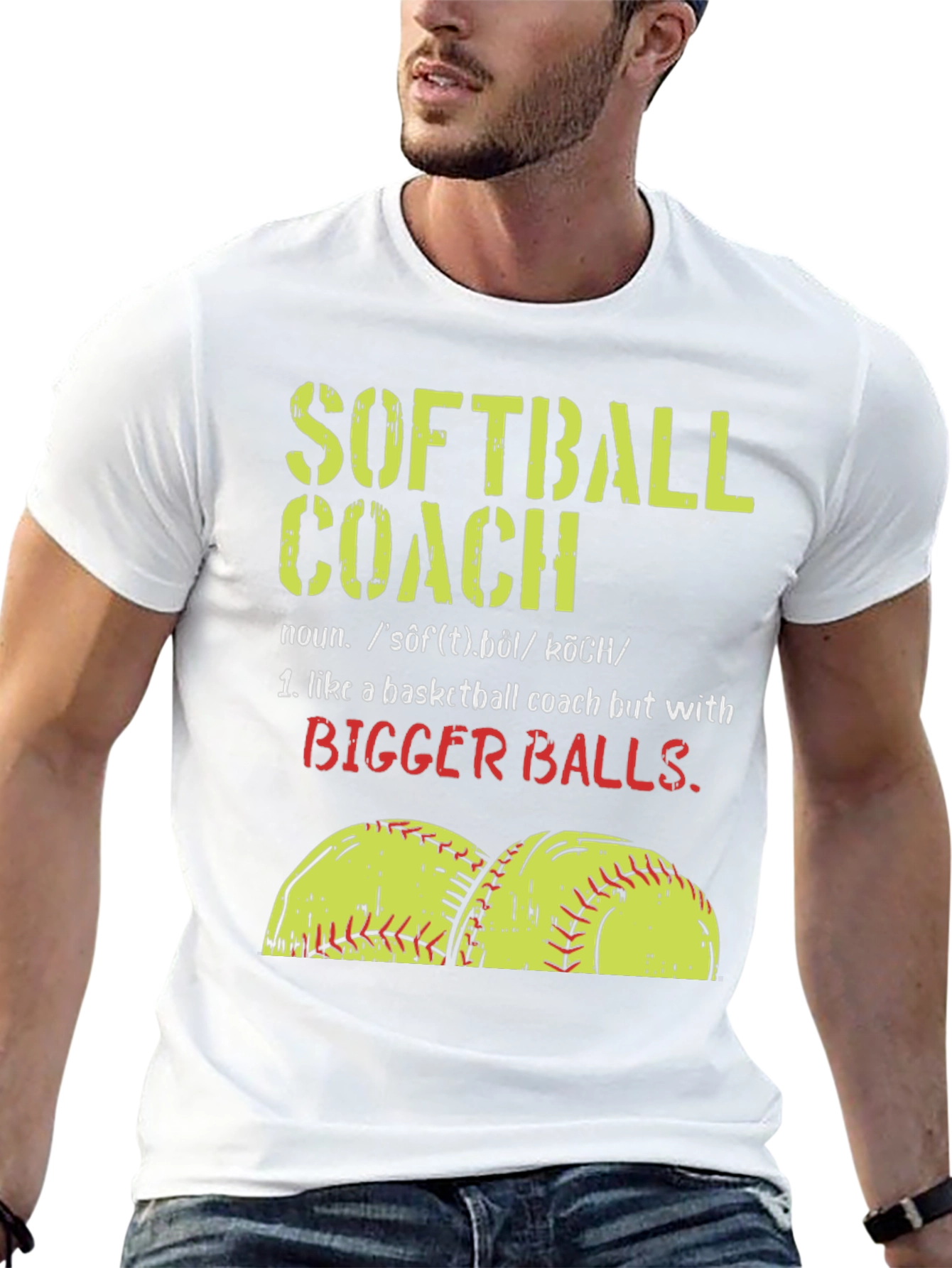Black Softball Coach T-Shirt - Funny Saying Tee view 13