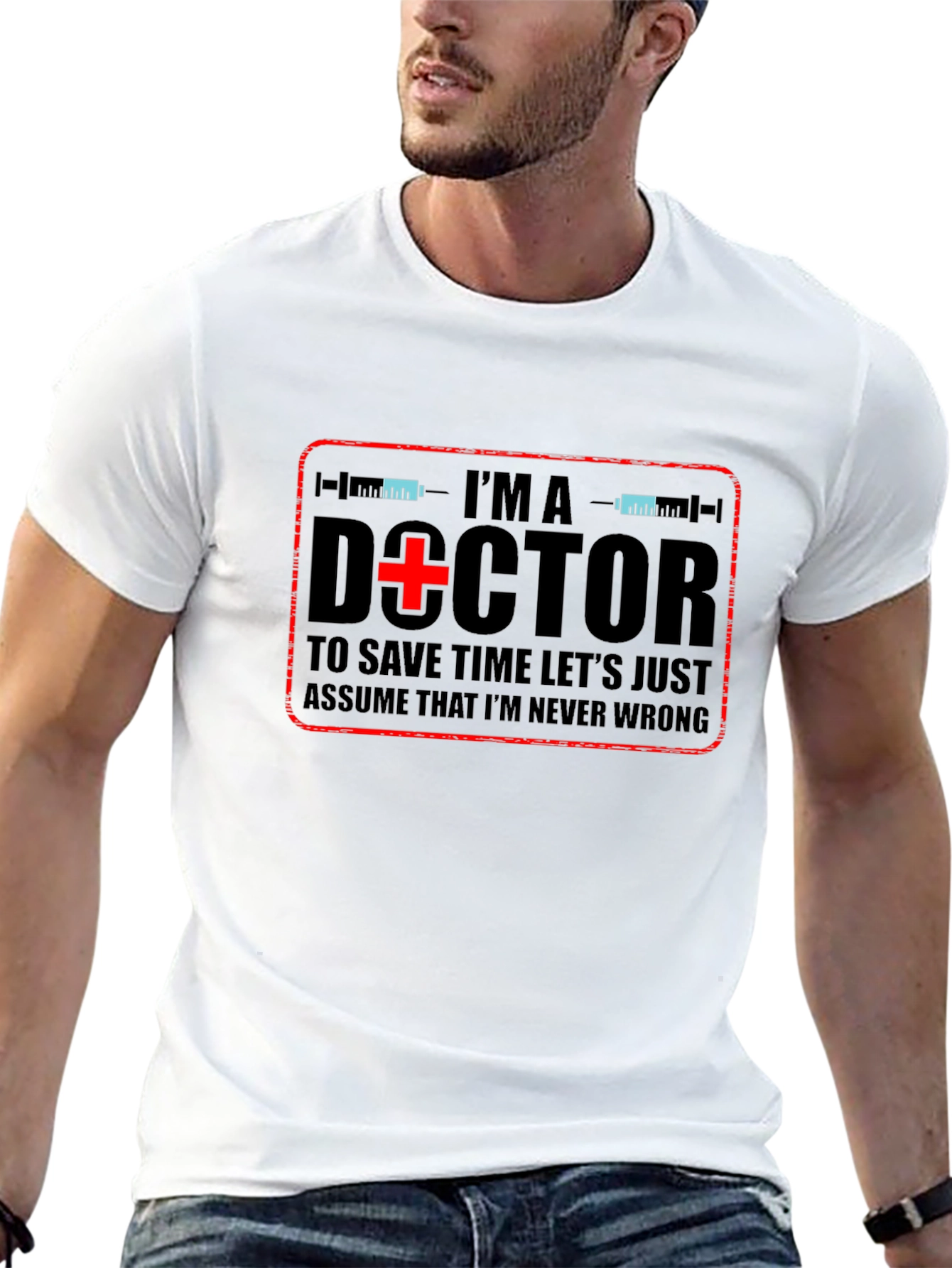 Black I'm a Doctor Graphic T-Shirt view 13