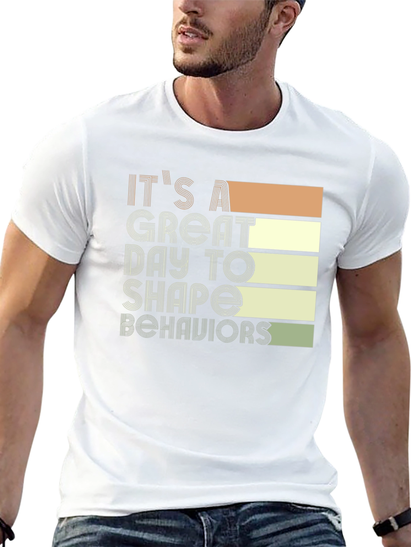 Black It's A Great Day to Shape Behaviors Graphic Tee view 13