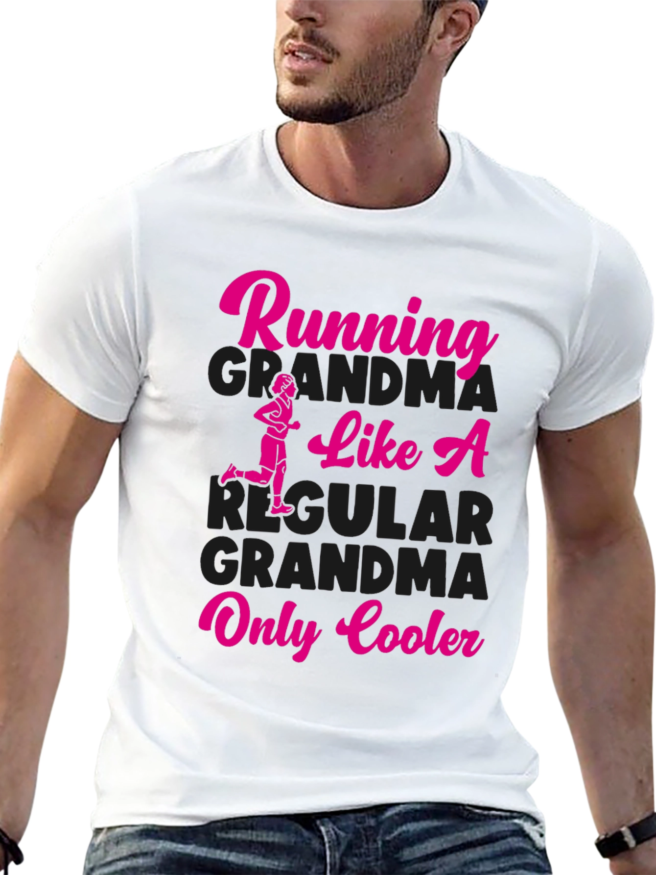 Black Running Grandma Graphic Tee - Only Cooler! view 13