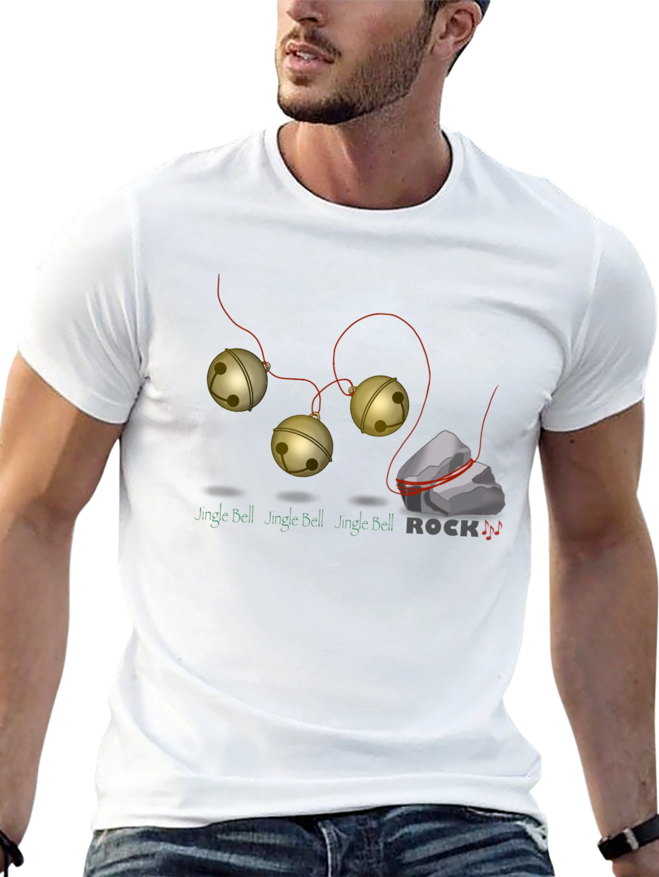Black Jingle Bell Rock Graphic T-Shirt - Holiday Humor view 13