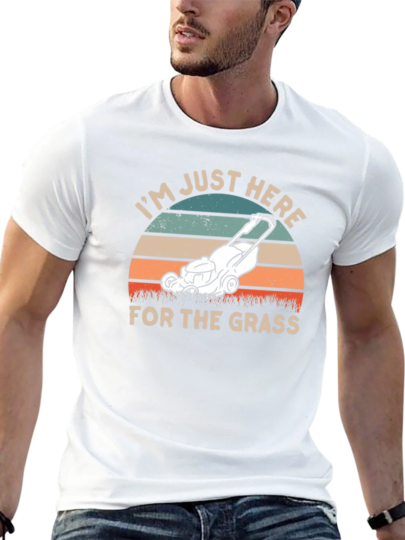 Black I'm Just Here For The Grass T-Shirt view 13